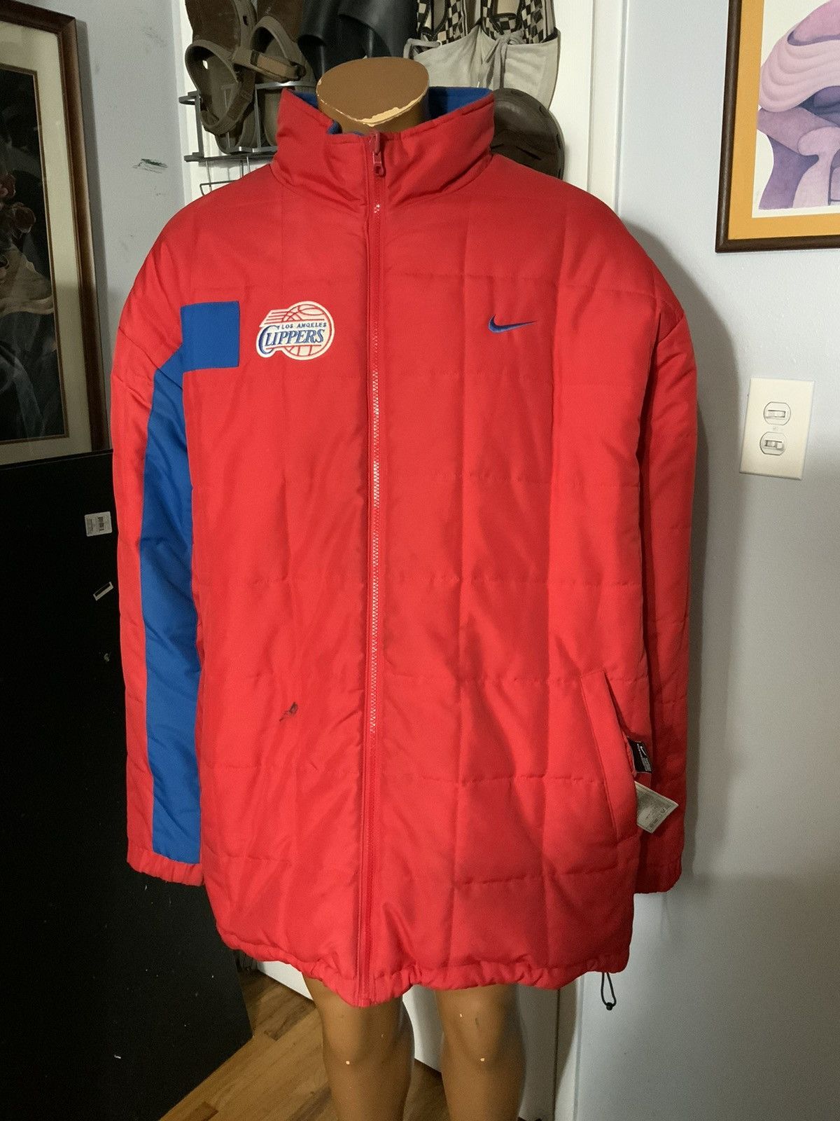 NBA × Nike × Vintage Nike Los Angeles Clippers 2002 Reversible Puffer Jacket Size US XXL / EU 58 / 5 - 16 Thumbnail