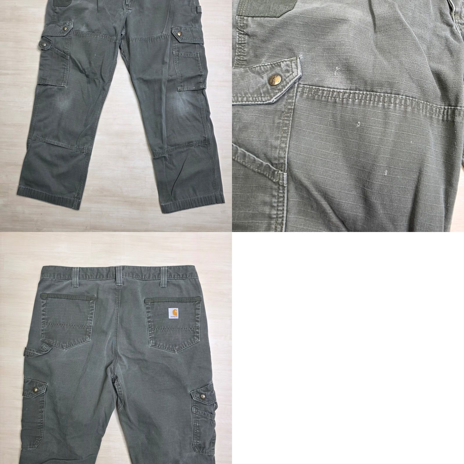 Carhartt Carhartt Pants Mens Relaxed Fit Ripstop Cargo Moss Green B342 MOS 38x30 Faded Size US 38 / EU 54 - 8 Thumbnail