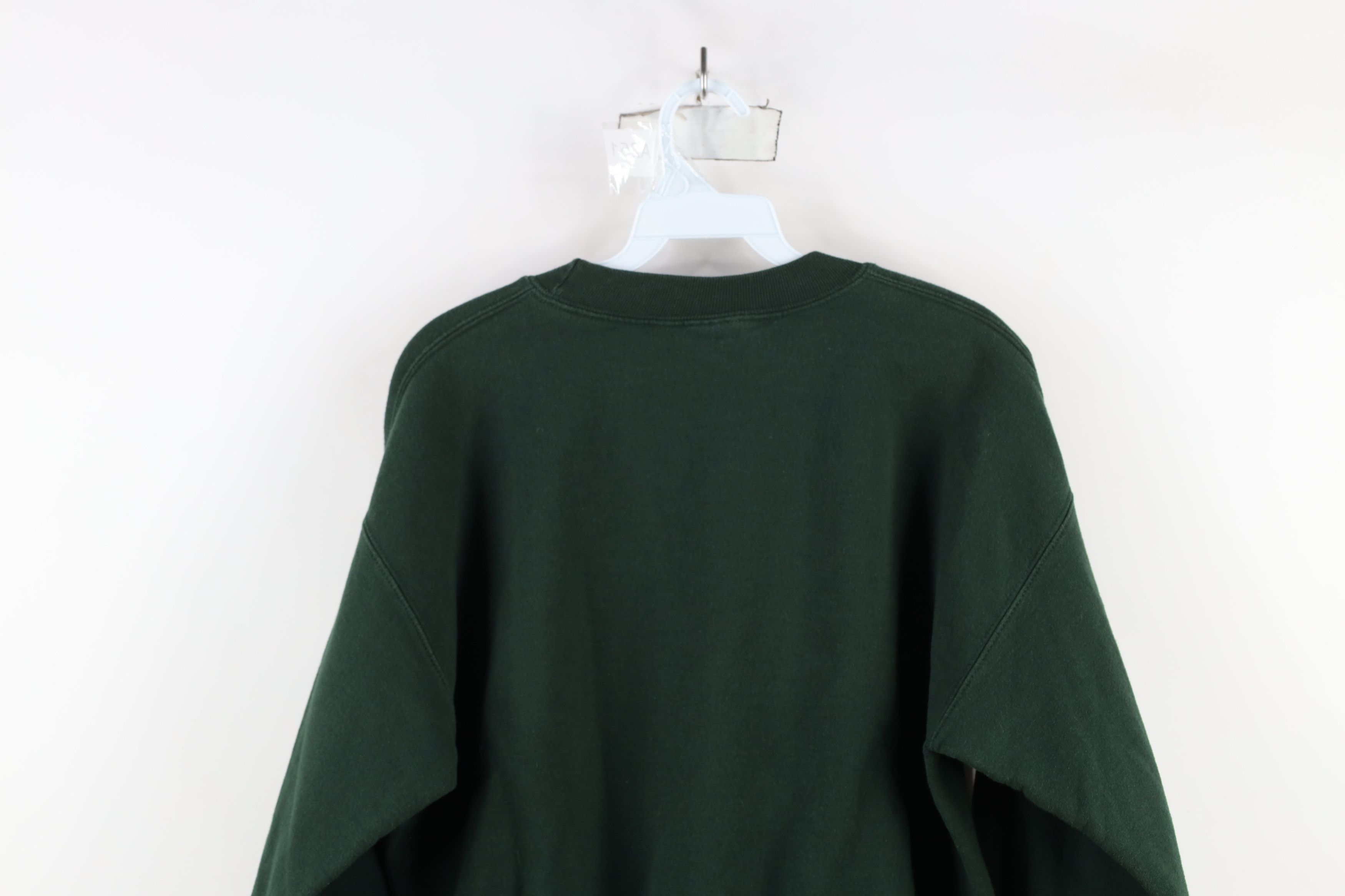 Vintage Vintage 90s Spell Michigan State University Sweatshirt Green Size US L / EU 52-54 / 3 - 9 Thumbnail