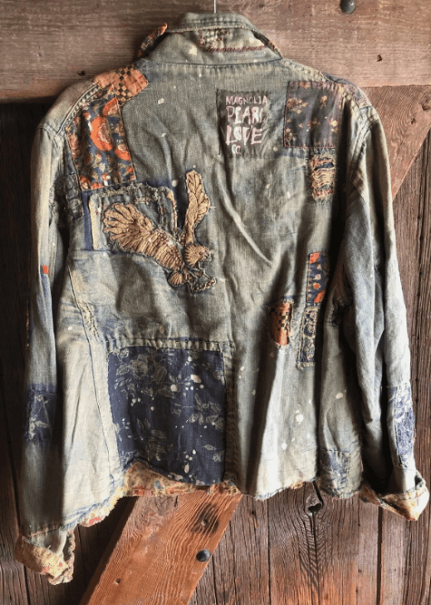 Magnolia Pearl Magnolia Pearl Unbreakable Love Jean Denim Jacket 1387 Size ONE SIZE - 5 Thumbnail
