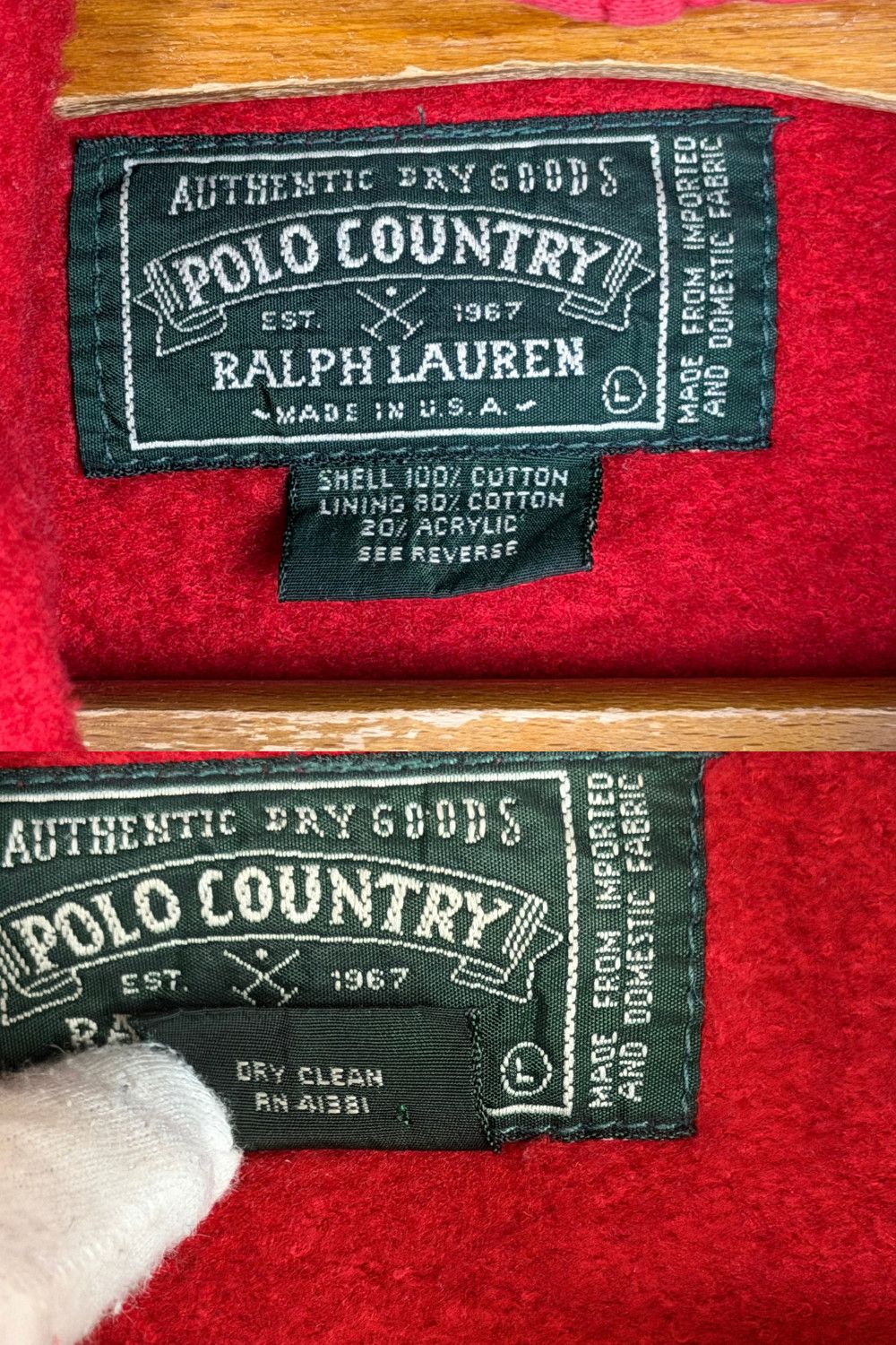Polo Ralph Lauren 1990 Polo Country Ralph Lauren Made in USA Hooded Denim Size US XL / EU 56 / 4 - 6 Thumbnail