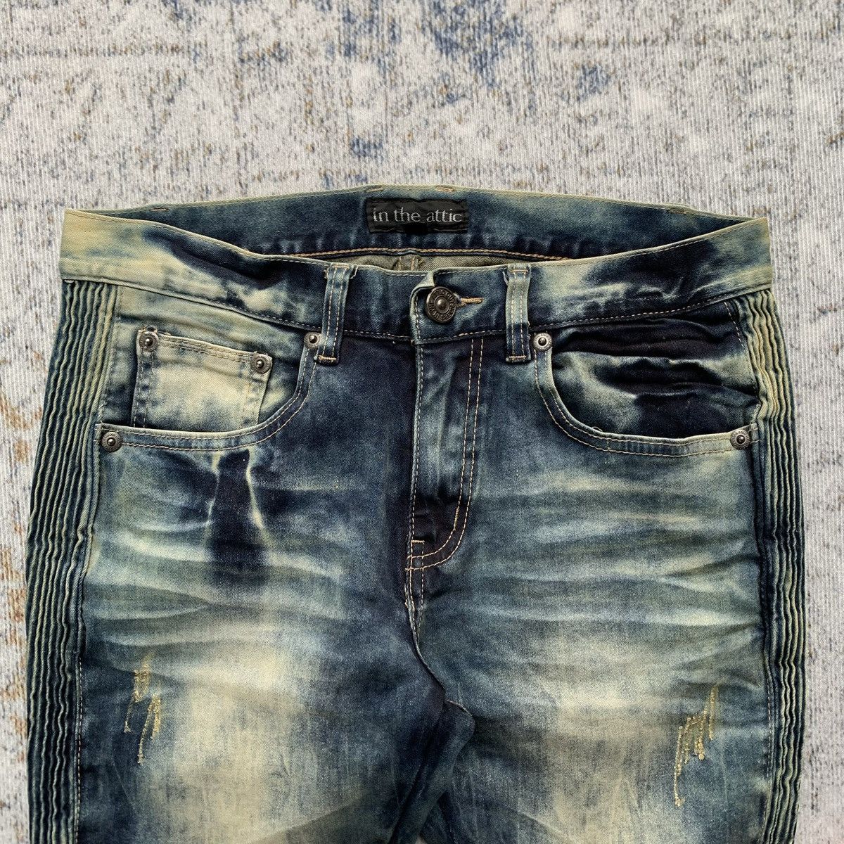 In The Attic 2000s - In The Attic Japanese Distressed Biker Pants Jeans Size US 30 / EU 46 - 2 Thumbnail