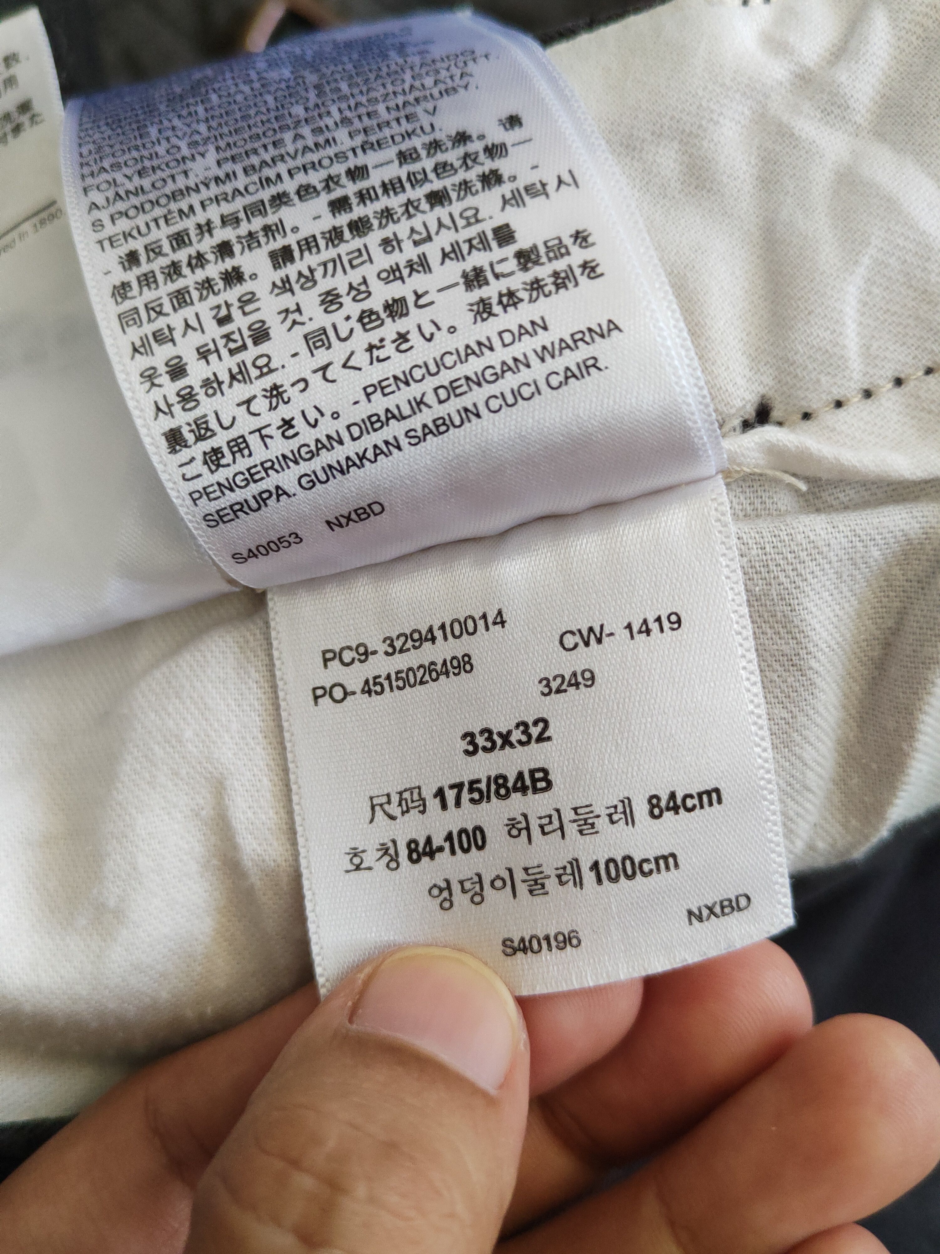 Japanese Brand Levis Blue Black distressed faded ripped Casual Pants #S1330 Size US 33 - 17 Thumbnail