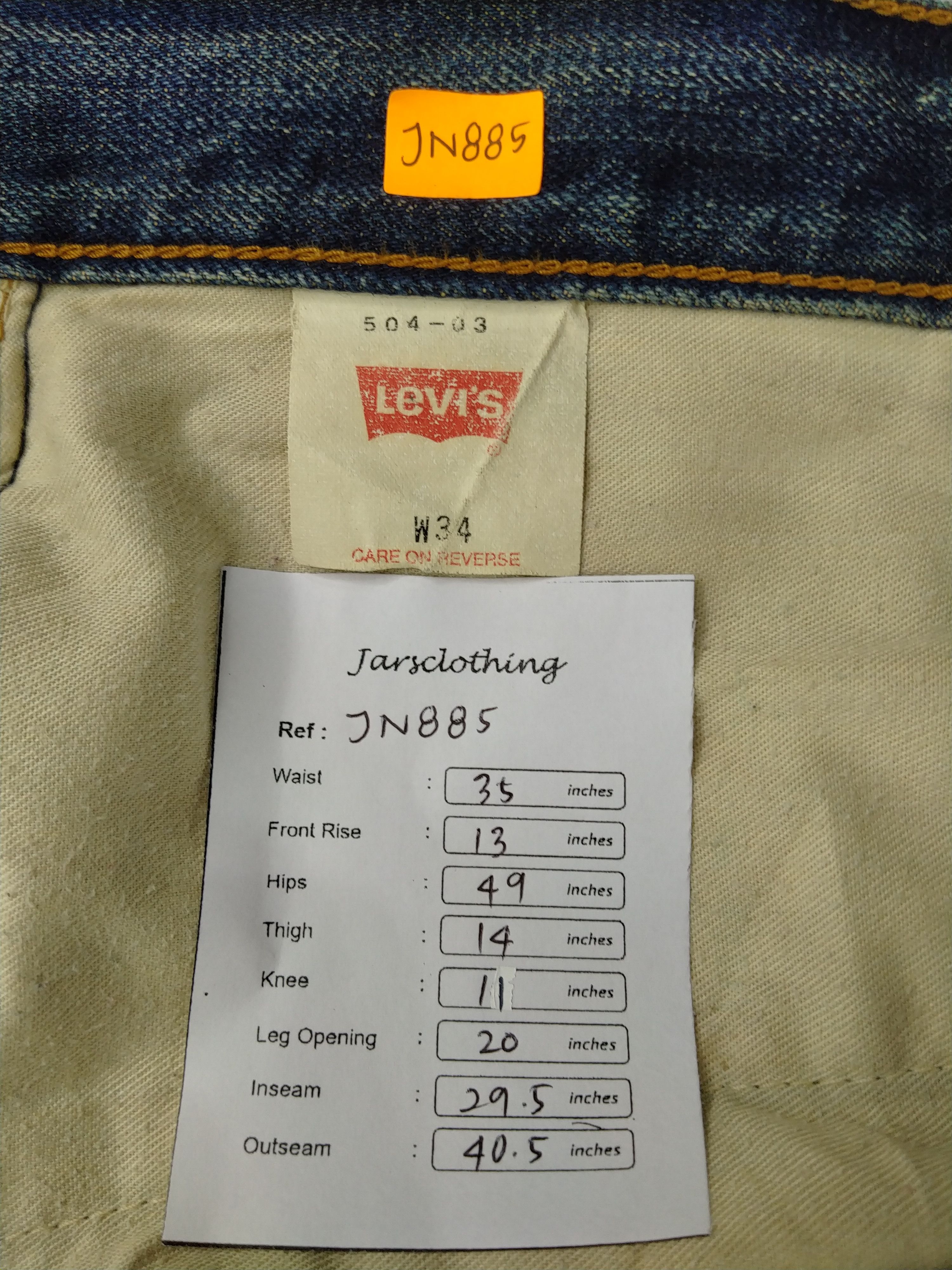 Levi's Distressed Vintage Levi's 504 Jeans 35x29.5 Denim -JN885 Size US 35 - 8 Thumbnail