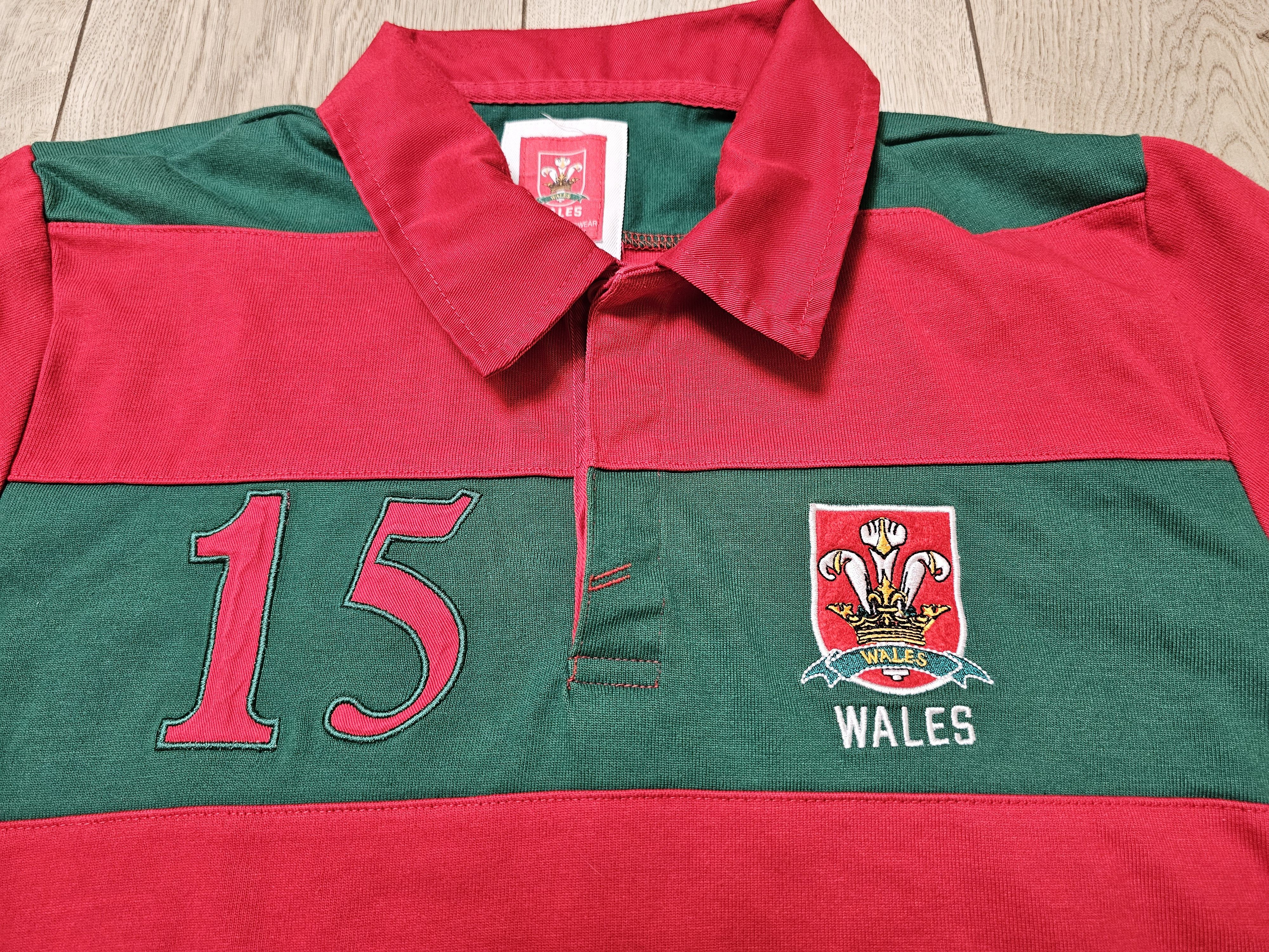 All Sport WALES RUGBY JERSEY VINTAGE LONG WRU RUGBY SHIRT Size US L / EU 52-54 / 3 - 3 Thumbnail