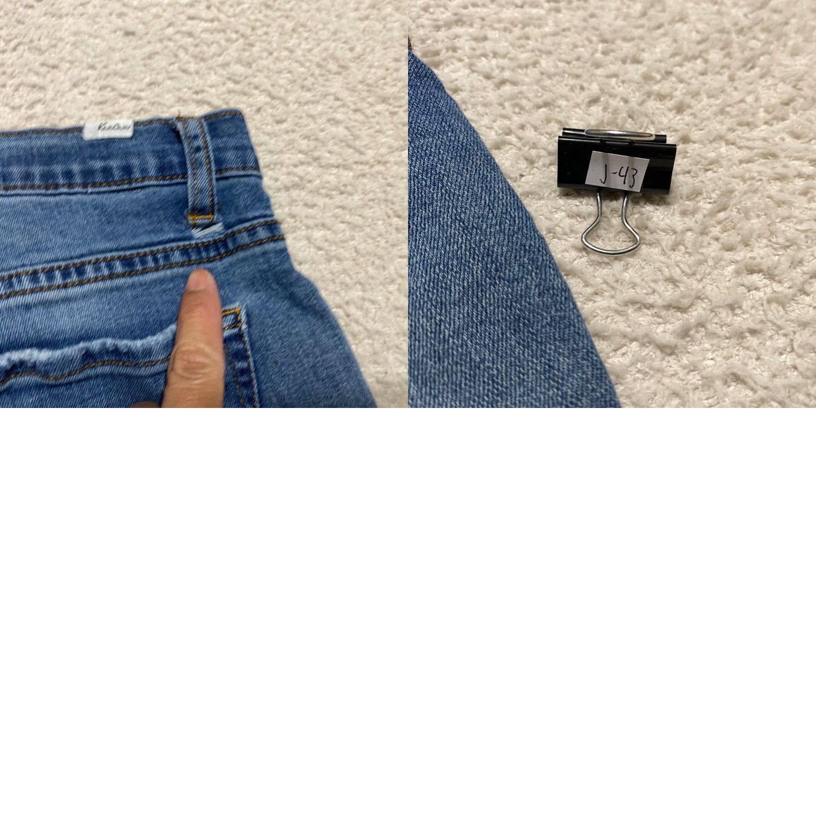Vintage Kancan Womens Jeans 28 Blue Denim Skinny Mid Rise Distressed Jeans Women XS-28 Medium Wash Size 28" / US 6 / IT 42 - 9 Thumbnail