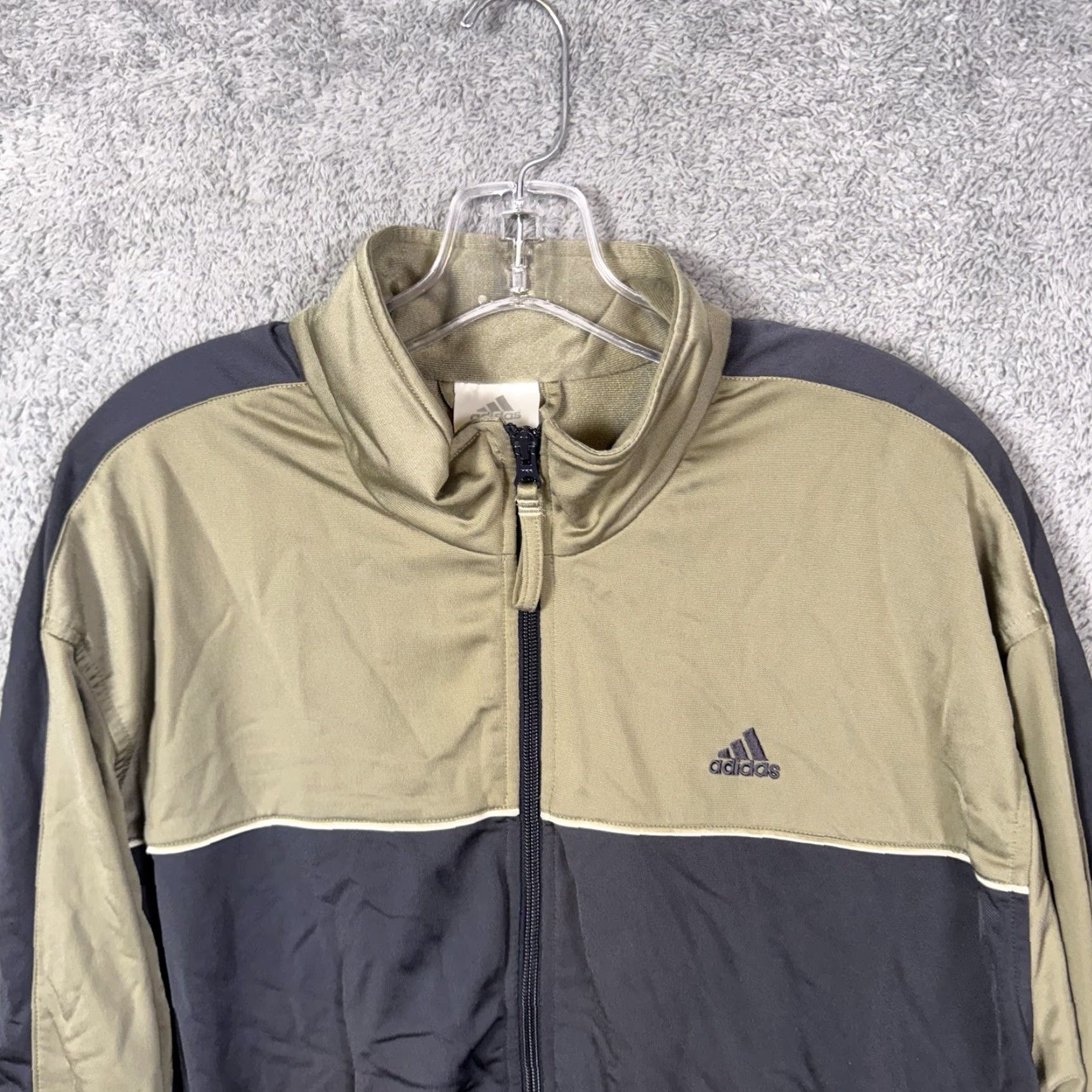 Adidas VINTAGE Adidas Track Suit Mens L Jacket Pants Set Y2K Military Green Hip Hop Size 42R - 5 Thumbnail