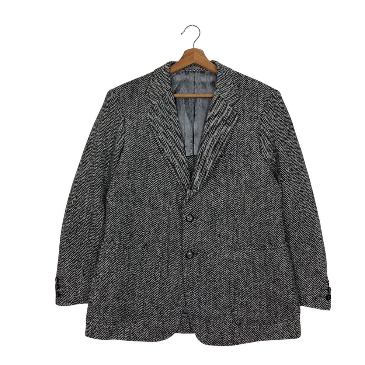 Harris Tweed 📌Vintage Wool Herringbone Jacket Harris Tweed Double Breast Size US M / EU 48-50 / 2 - 2 Thumbnail