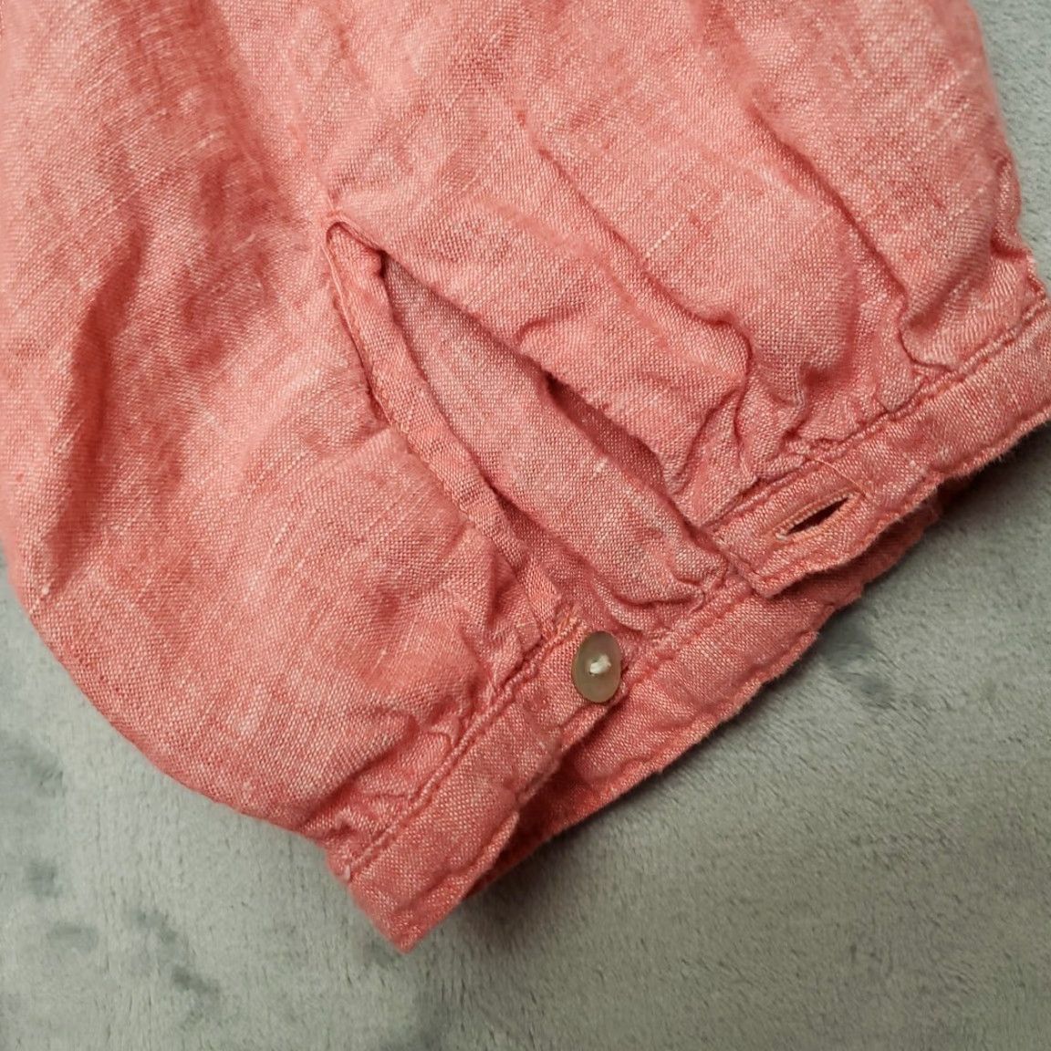 Pinko VINTAGE Sigrid Olsen Women Top 1X Pink Linen Button-Up 3/4 Sleeve Casual Classic Nature Boho Coastal Cottage Shirt Womens Size XL / US 12-14 / IT 48-50 - 7 Thumbnail