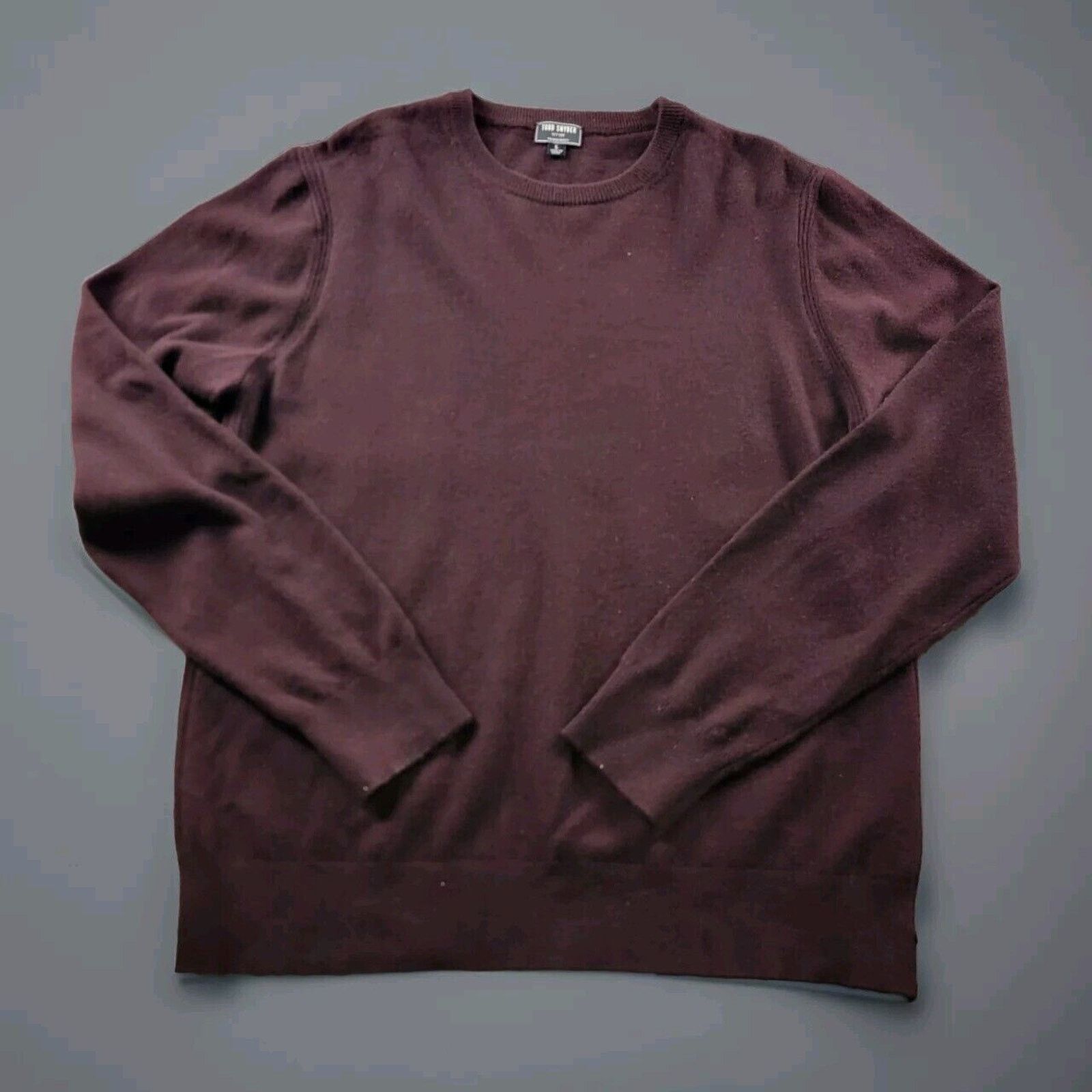 Todd Snyder Cashmere Crewneck Sweater size L Maroon Red