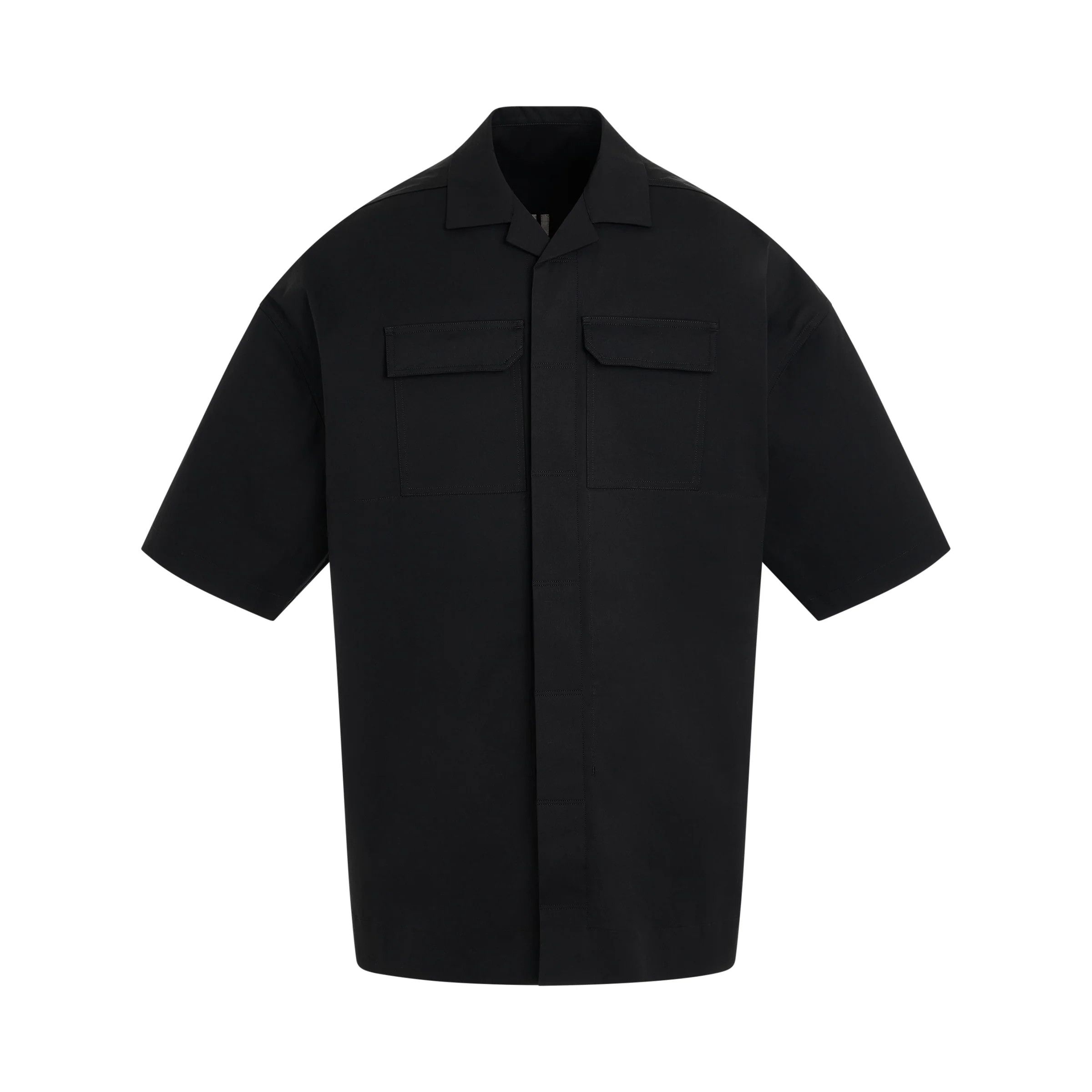Rick Owens o1mris0824 Magnum Tommy Shirt in Black Size US M / EU 48-50 / 2 - 1 Thumbnail