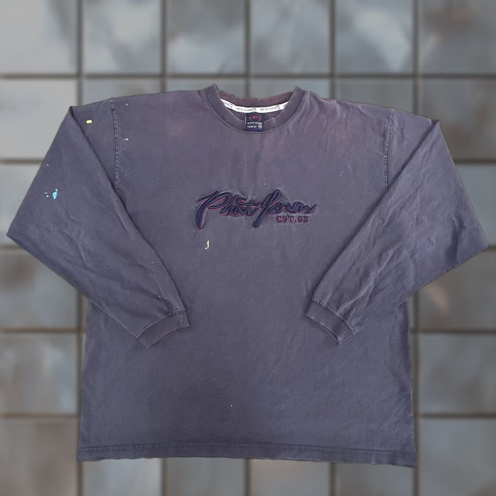 Phat Farm VINTAGE Phat Farm Shirt Mens XL Crewneck Embroidered Spell Out USA 90s Hip Hop Navy Blue Size US XL / EU 56 / 4 - 1 Thumbnail