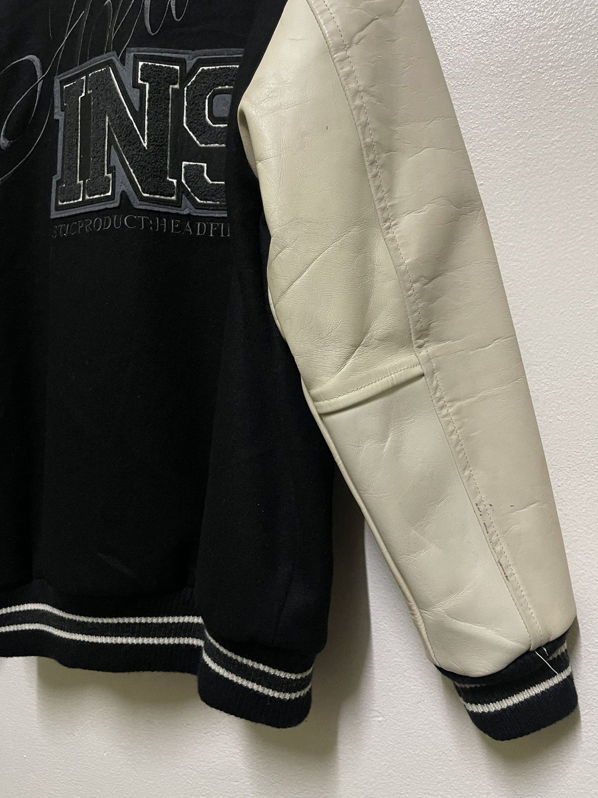 Japanese Brand Brth:Breath / Number Nine Varsity Leather Jacket Size US L / EU 52-54 / 3 - 18 Thumbnail
