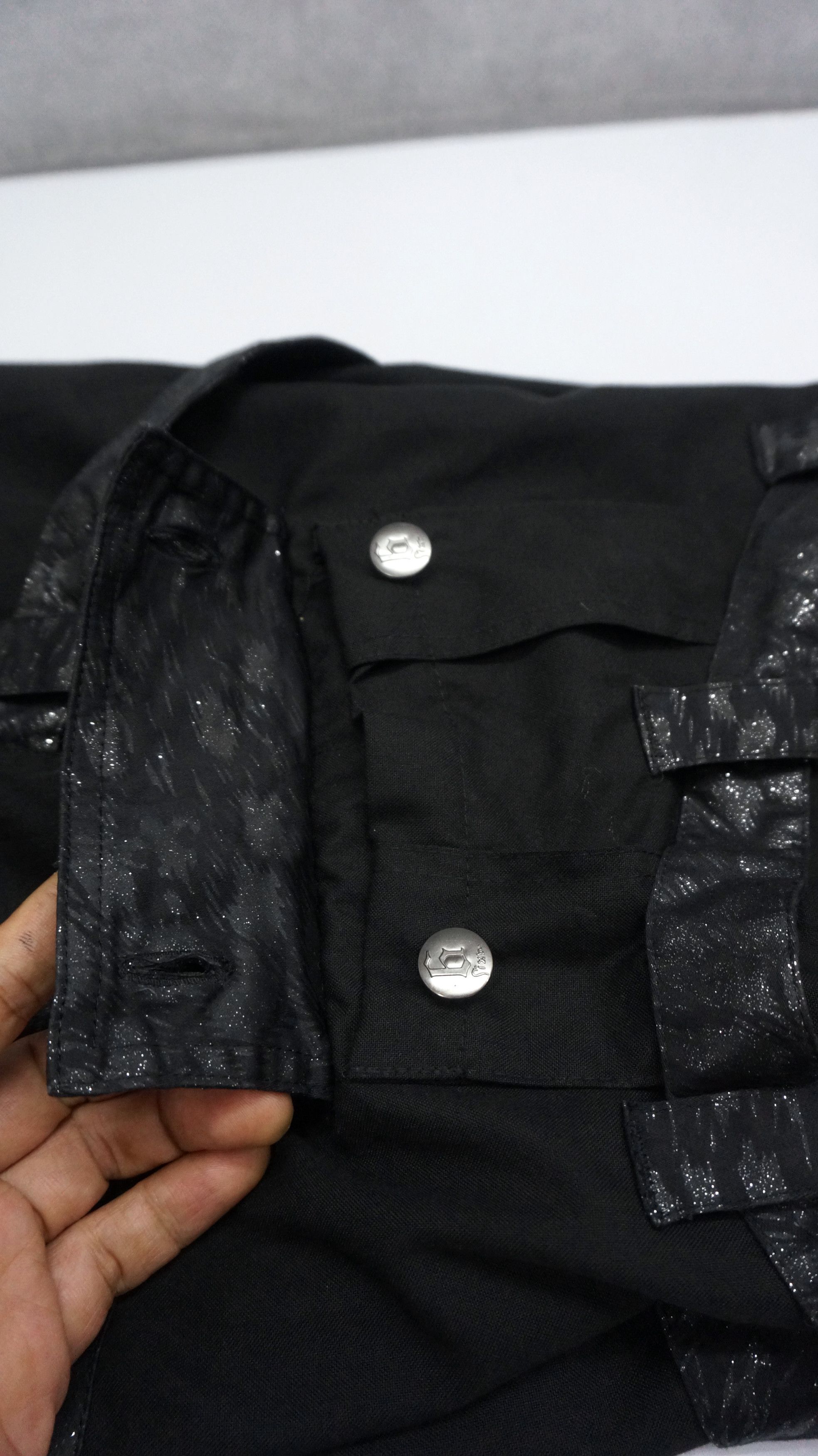 Japanese Brand HolyFlare 🔥 SIXH JAPAN Bondage Wide Flare Cargo Pants Size US 31 - 8 Thumbnail