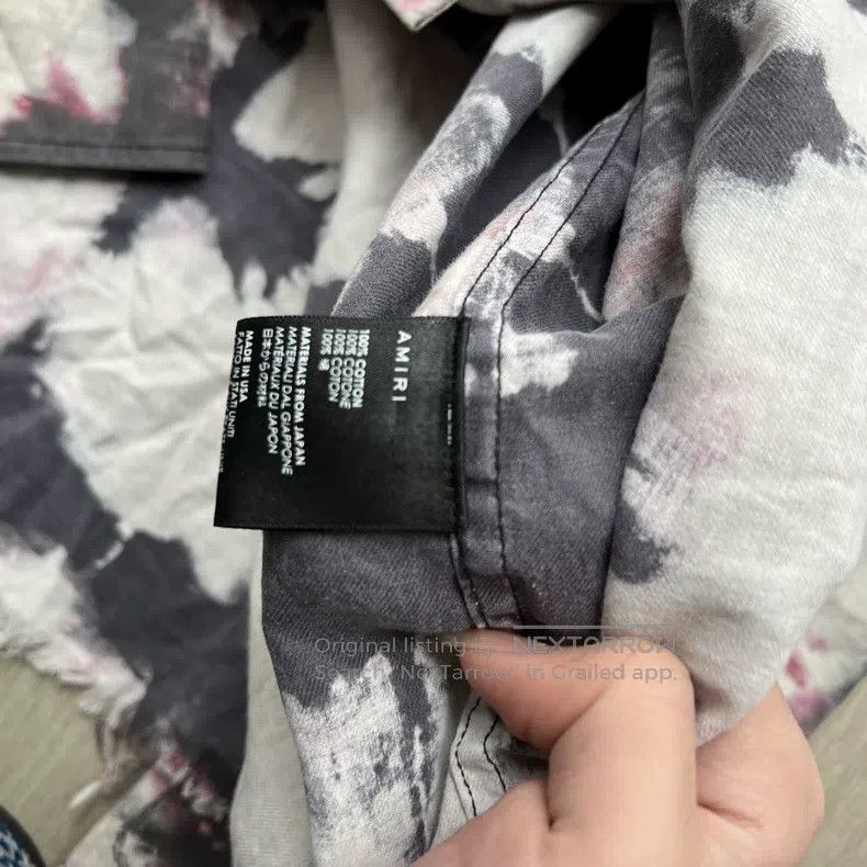 Amiri Amiri Purple Tie-Dye Frayed Shirt Size US S / EU 44-46 / 1 - 4 Thumbnail