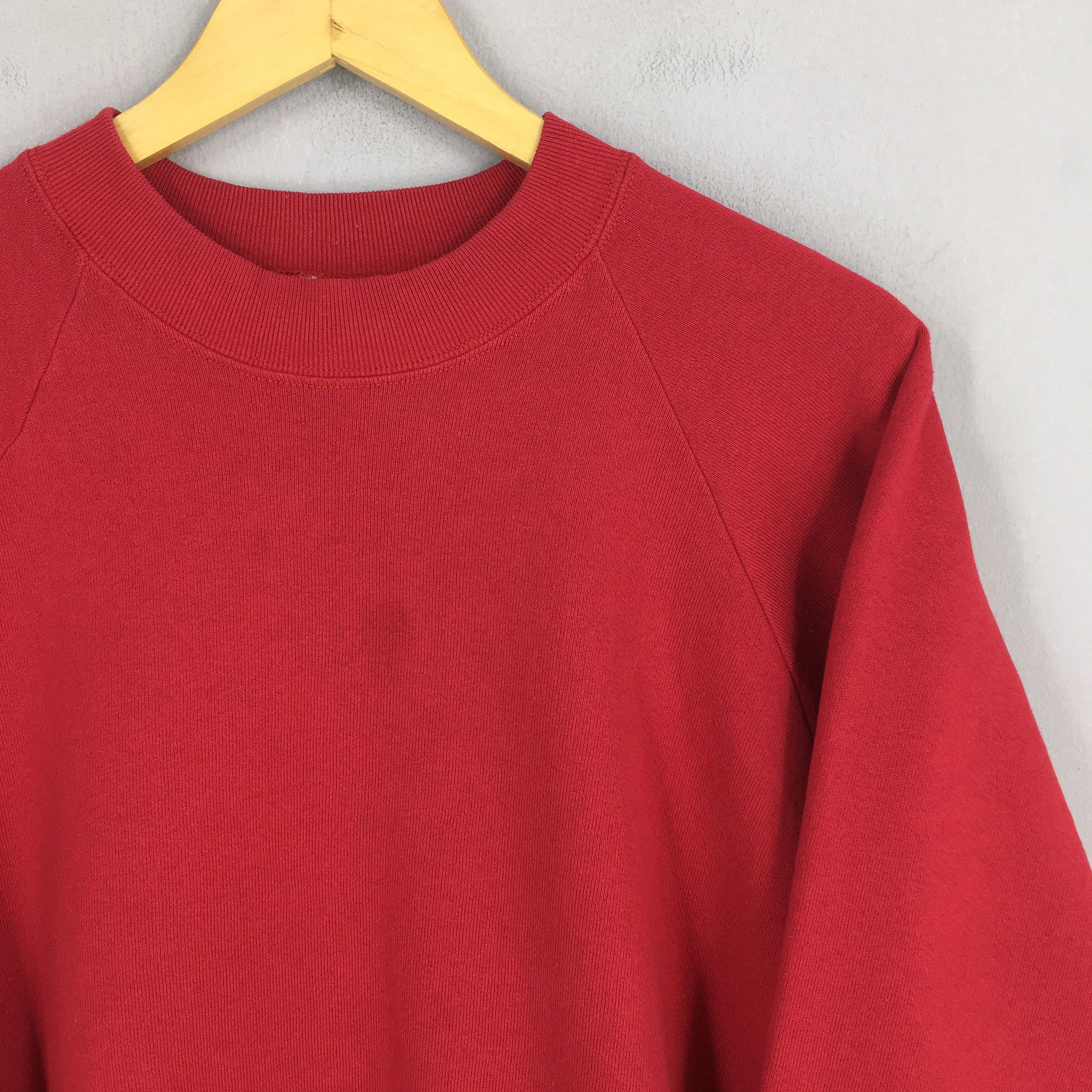 Fruit Of The Loom Vintage 90s Fruit Of The Loom Red Sweatshirt Jumper XLarge Size US XL / EU 56 / 4 - 2 Thumbnail