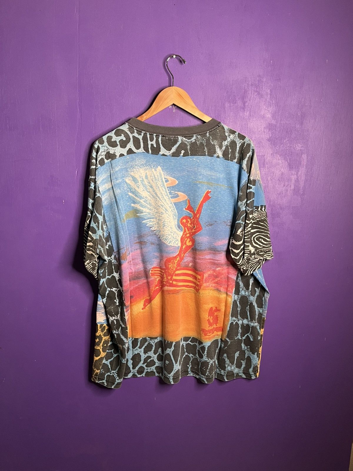Band Tees × Vintage Vintage 90s Santana heavenly smiles AOP t-shirt Size US XXL / EU 58 / 5 - 2 Thumbnail
