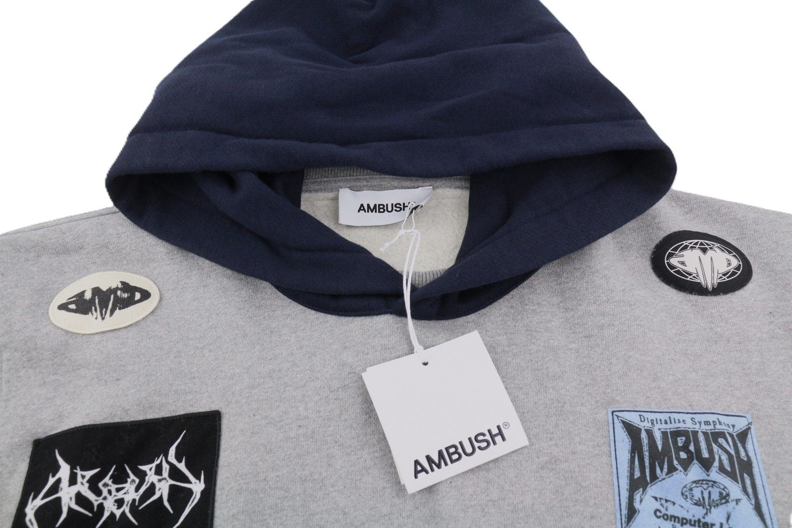Ambush Design LOGO-PATCHWORK COTTON 2XL Grey Melange RRP845 87770 Size US XXL / EU 58 / 5 - 4 Thumbnail
