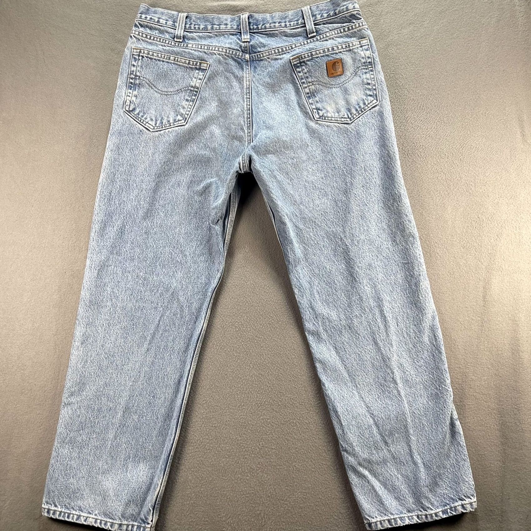Carhartt Carhartt Jeans Mens 40x30 Blue Relaxed Fit Straight Leg Denim Workwear B460 LVB Size US 40 / EU 56 - 2 Thumbnail