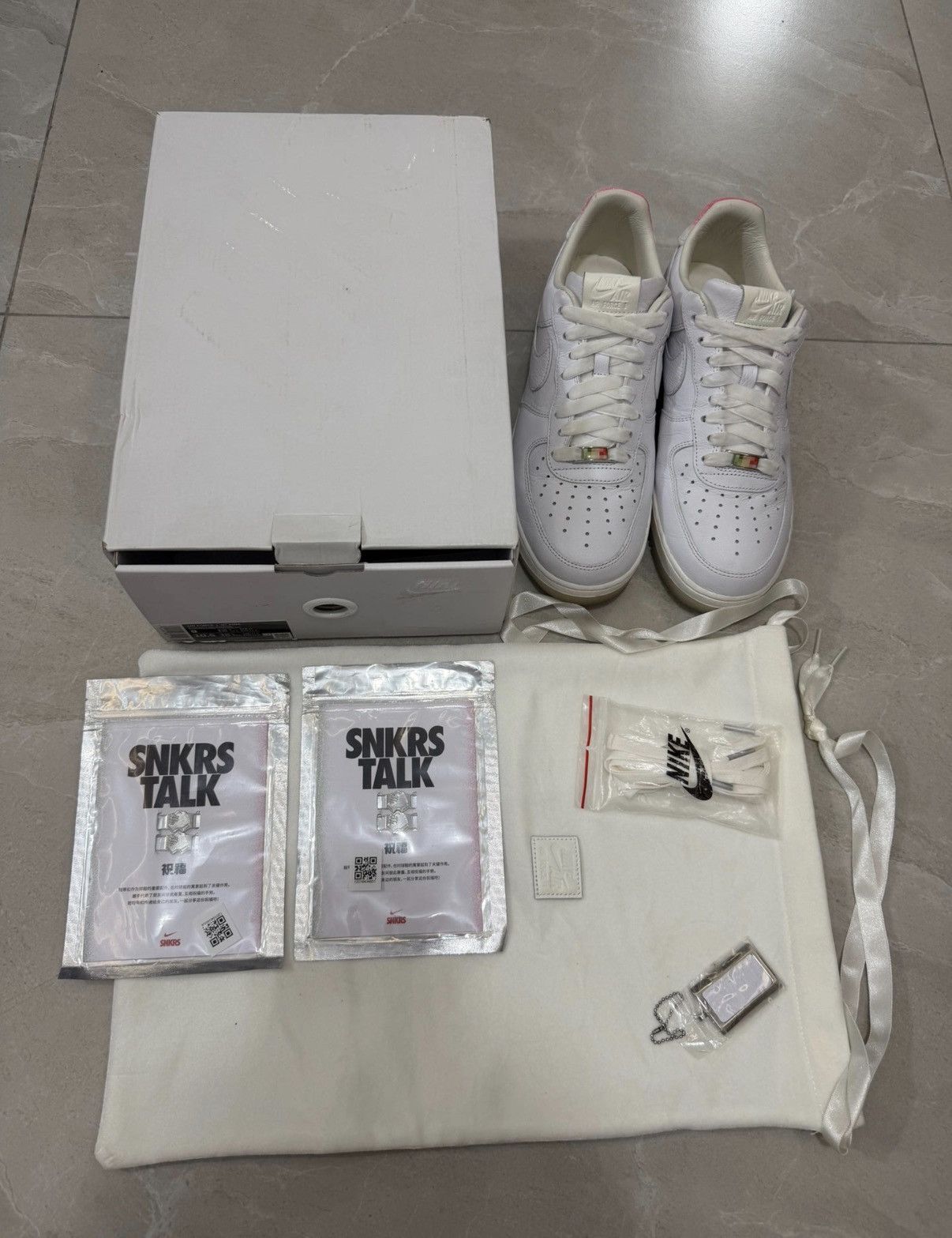 Nike Nike Air Force1"GOT 'EM"Peach Birthday Low Top Sneakers J34 Size US 9 / EU 42 - 1 Thumbnail