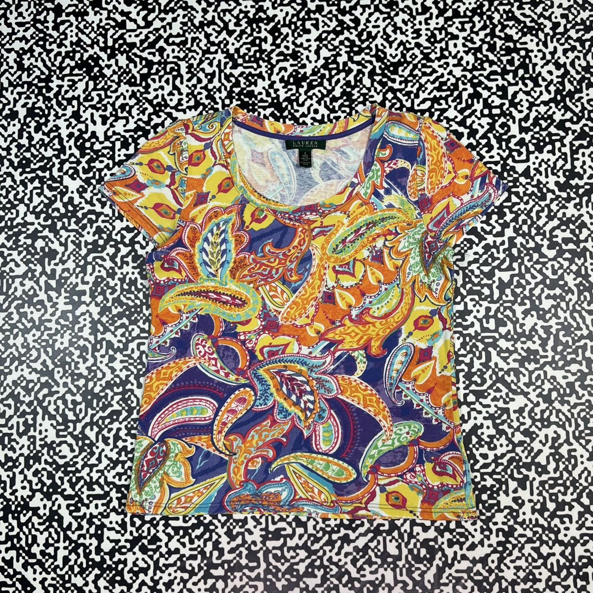 Lauren Ralph Lauren Vintage Y2K Lauren Ralph Lauren Art Luxury Floral T-shirt Size S / US 4 / IT 40 - 2 Thumbnail