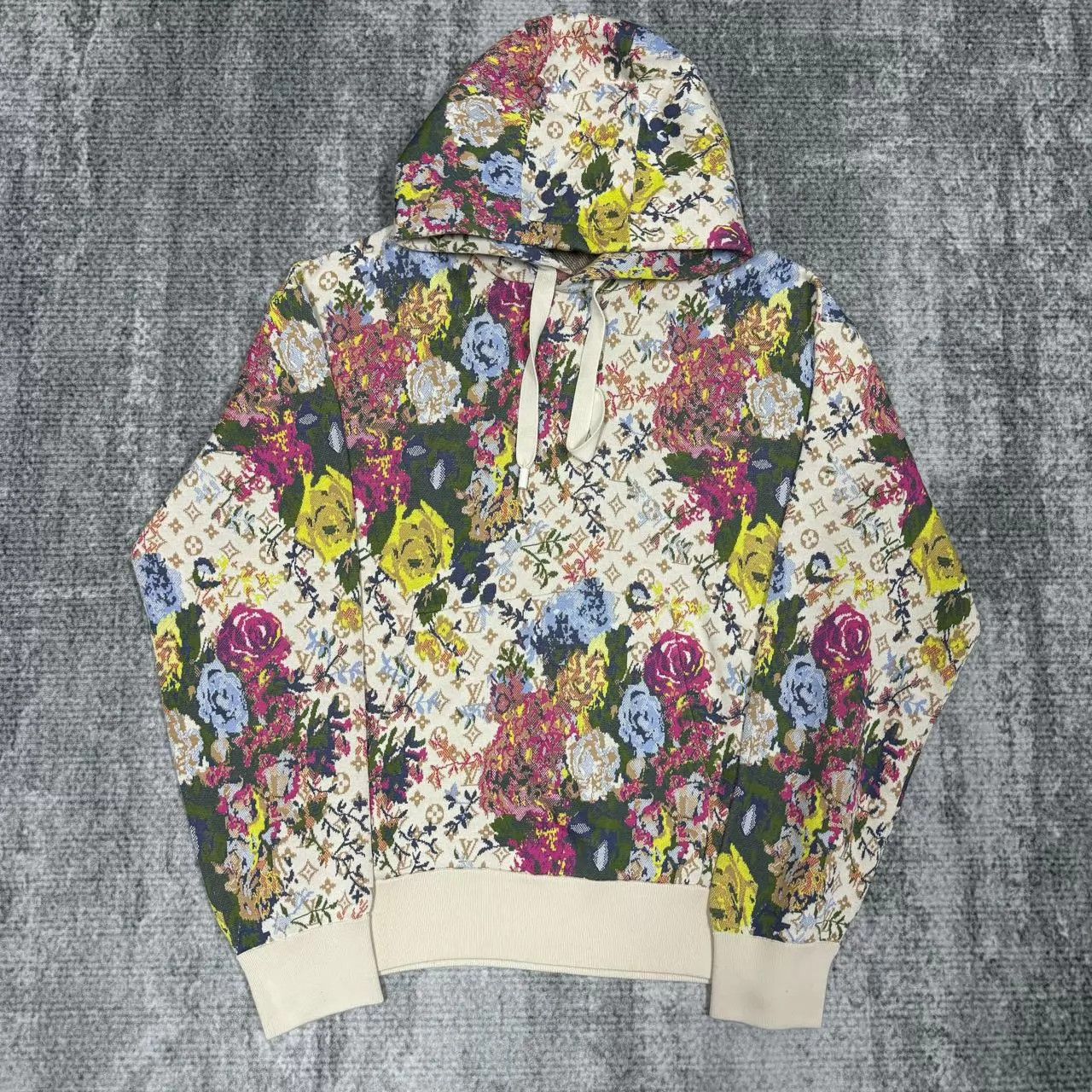 Louis Vuitton LV floral all over print hoodie M new Size US M / EU 48-50 / 2 - 1 Thumbnail