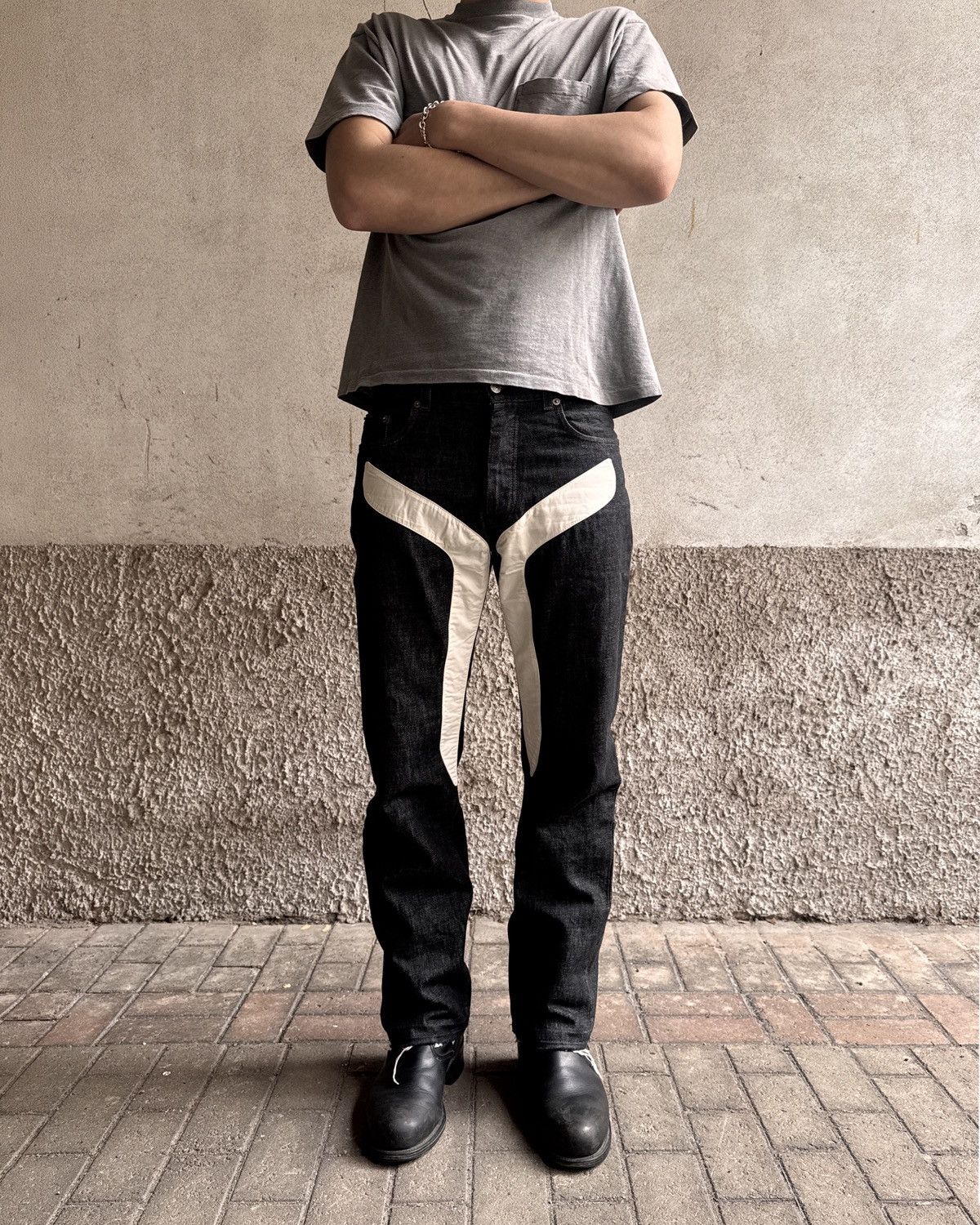 Helmut Lang Helmut Lang “Scissor” S/S 2003 Black Raw Denim Size US 30 / EU 46 - 4 Thumbnail