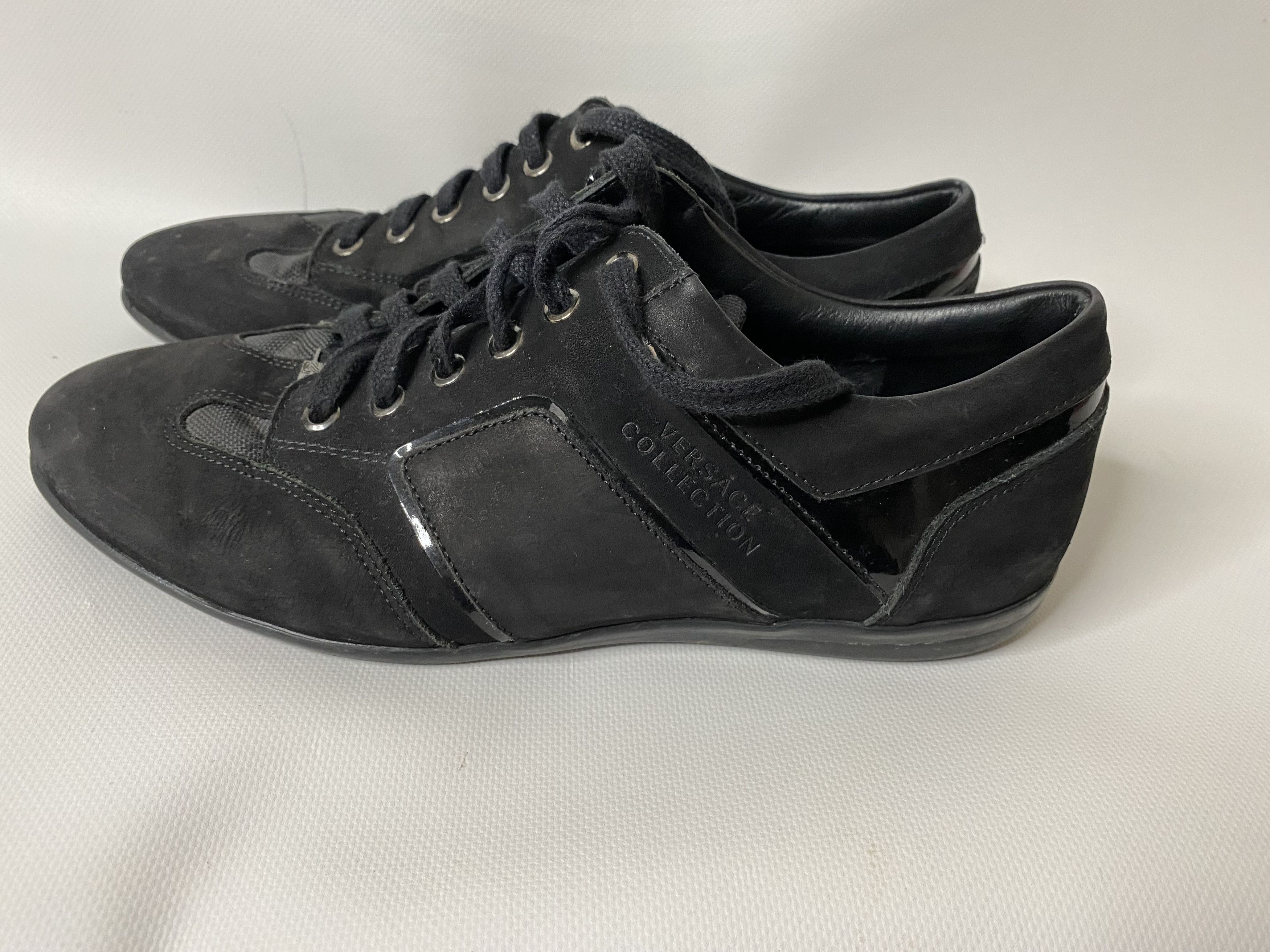Versace × Versace Jeans Couture VERSACE COLLECTION SUEDE AND PATENT LEATHER SNEAKERS Size US 9 / EU 42 - 2 Thumbnail