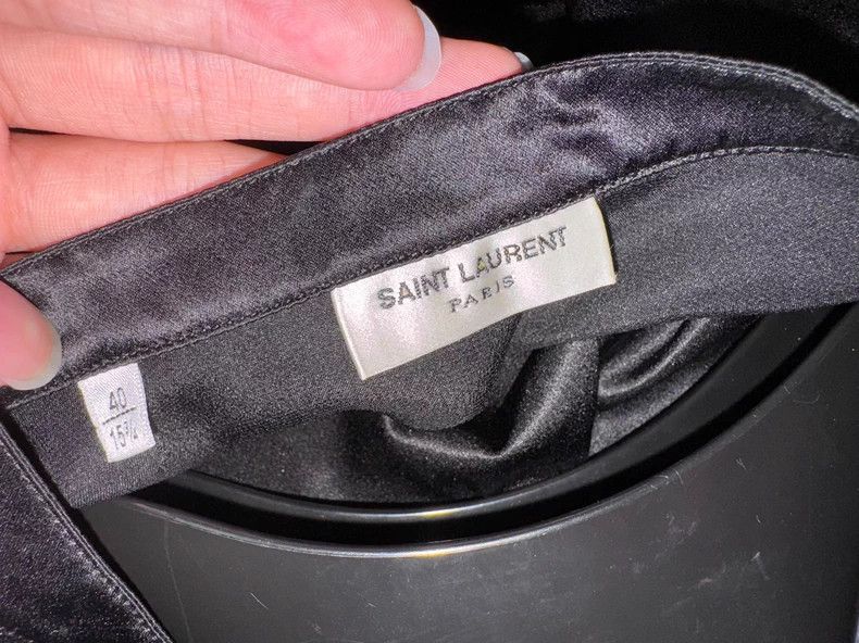 Saint Laurent Paris Saint Laurent Paris 23ss Ribbon Henry Collar Mulberry Silk Size US XXS / EU 40 - 6 Thumbnail