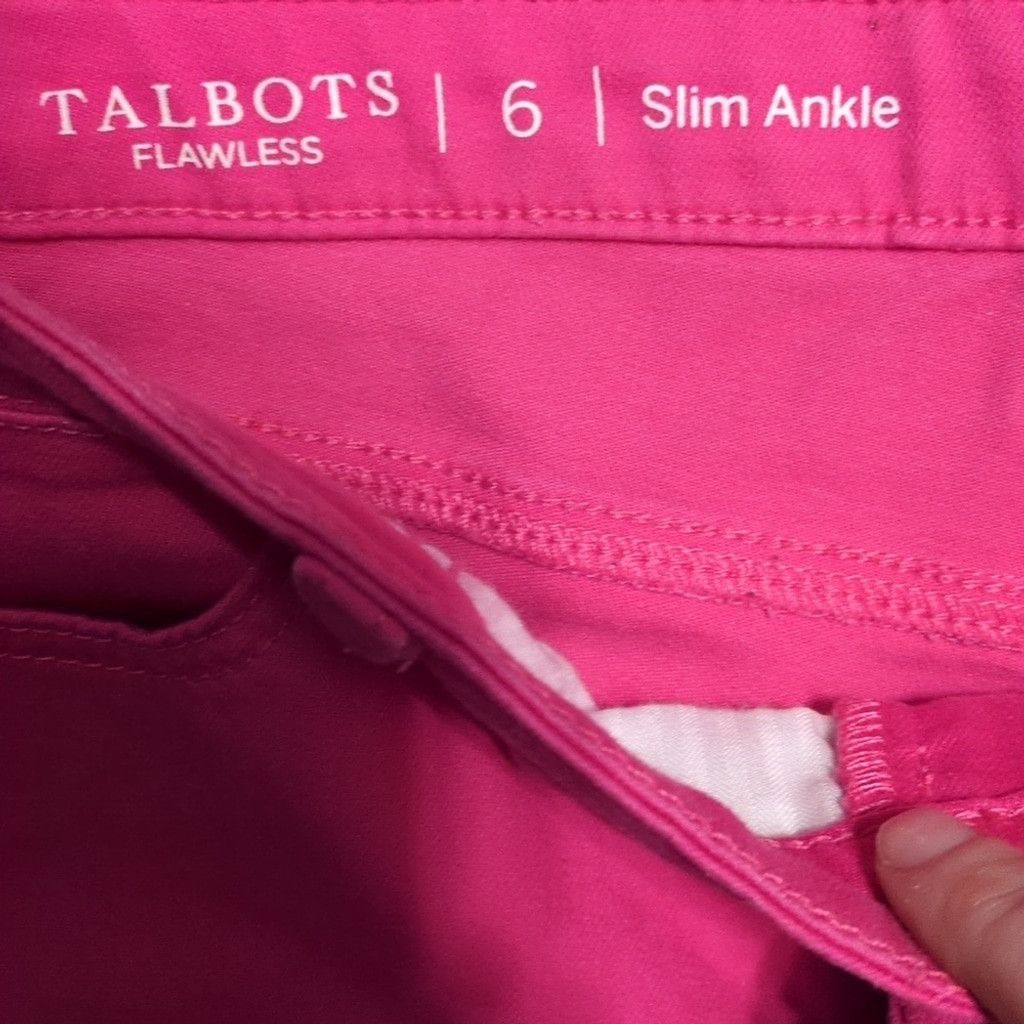 Talbots Talbots Hot Pink Flawless Slim Ankle Jeans Size 6 Size 28" / US 6 / IT 42 - 2 Thumbnail