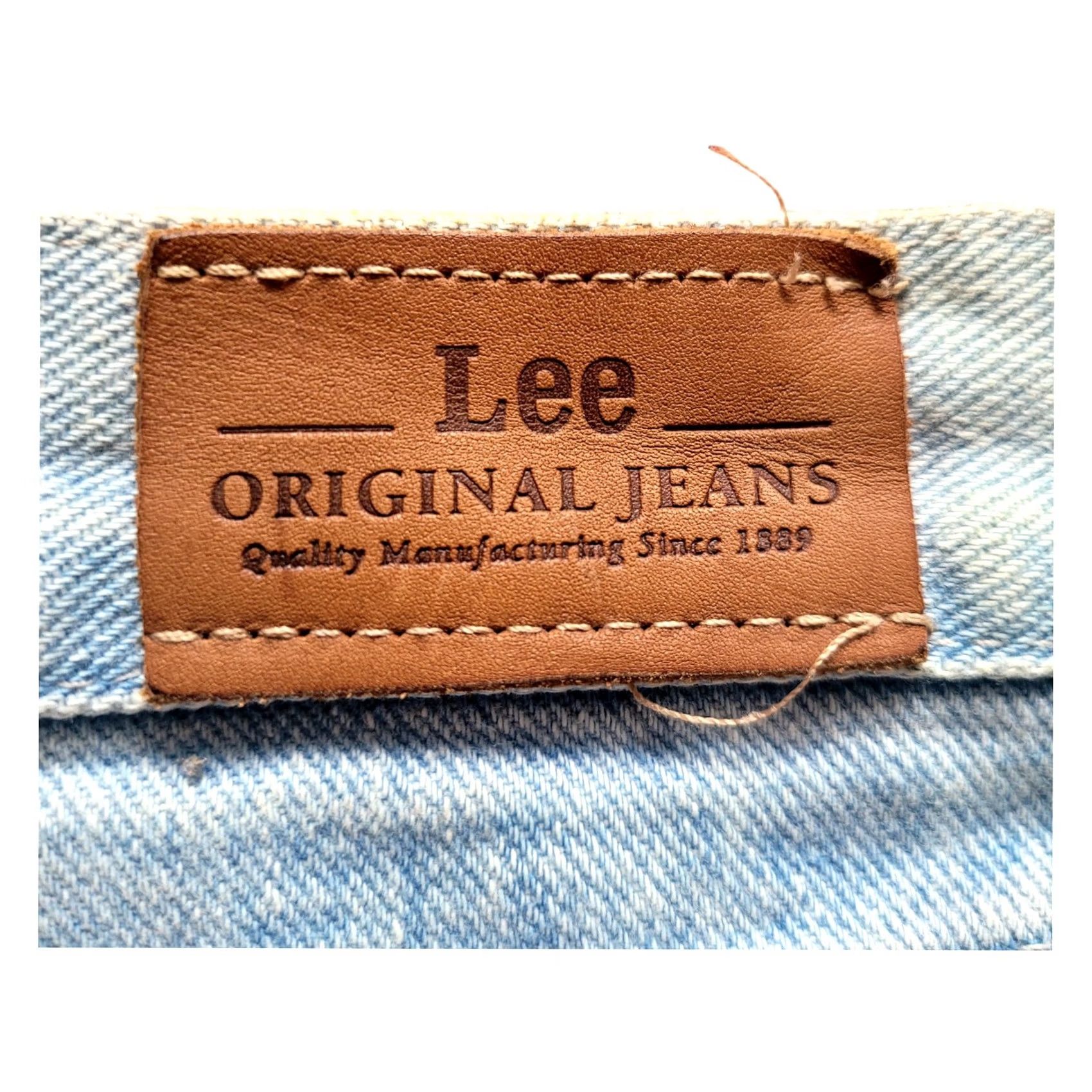 Lee VINTAGE Lee Jeans W32 L30 - Lee Men’s Jeans W32 L30, Straight, 100% Cotton Denim, Light Blue, Vintage Size US 32 / EU 48 - 5 Thumbnail