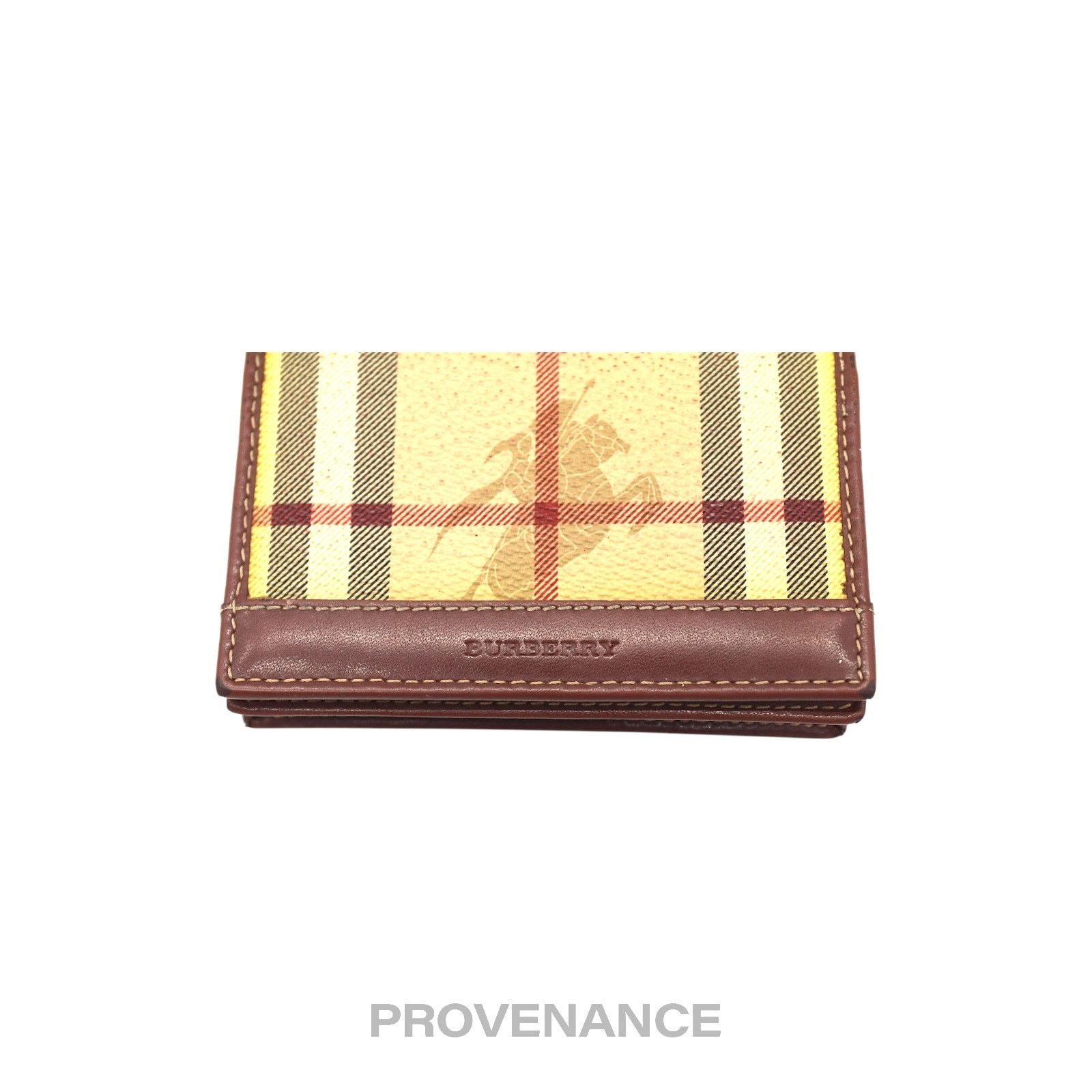 Burberry 🔴 Burberry Pocket Organizer Wallet - Haymarket Check Brown Size ONE SIZE - 9 Thumbnail