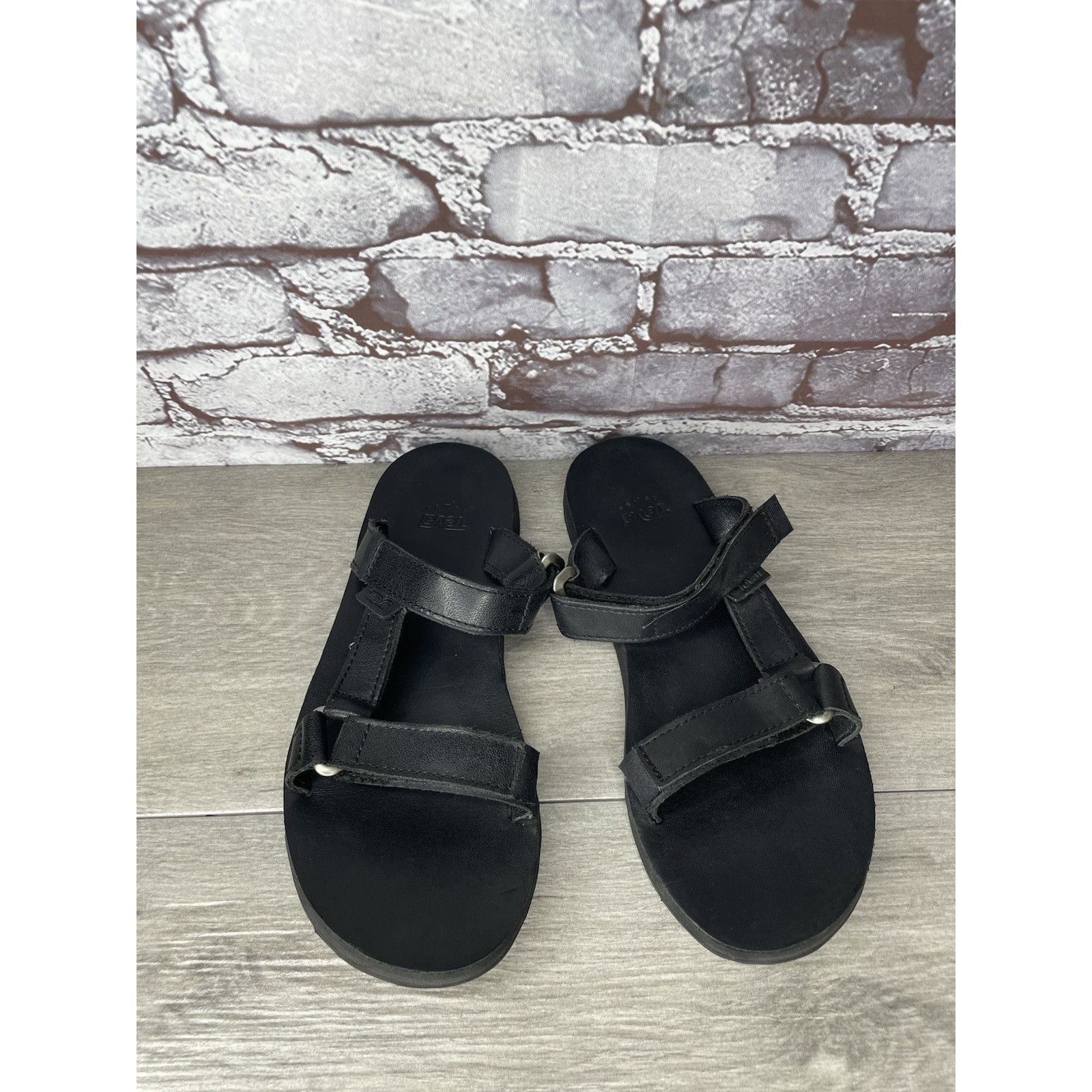 Teva Teva Black Leather Universal Straps Hiking Sandals Women’s S Size US 9 / IT 39 - 15 Thumbnail