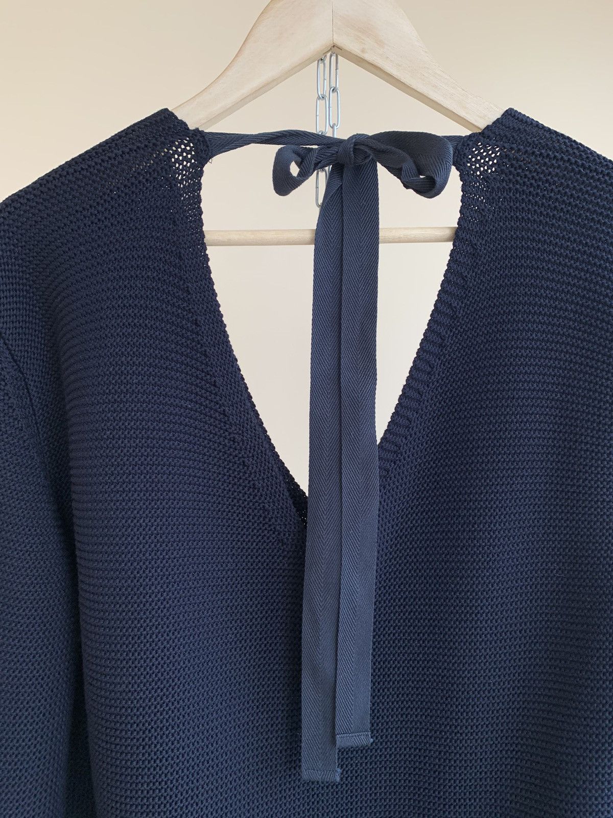 Stella McCartney Stella McCartney Crochet-Paneled V-Neck Cotton Knit Sweater Size M / US 6-8 / IT 42-44 - 5 Thumbnail