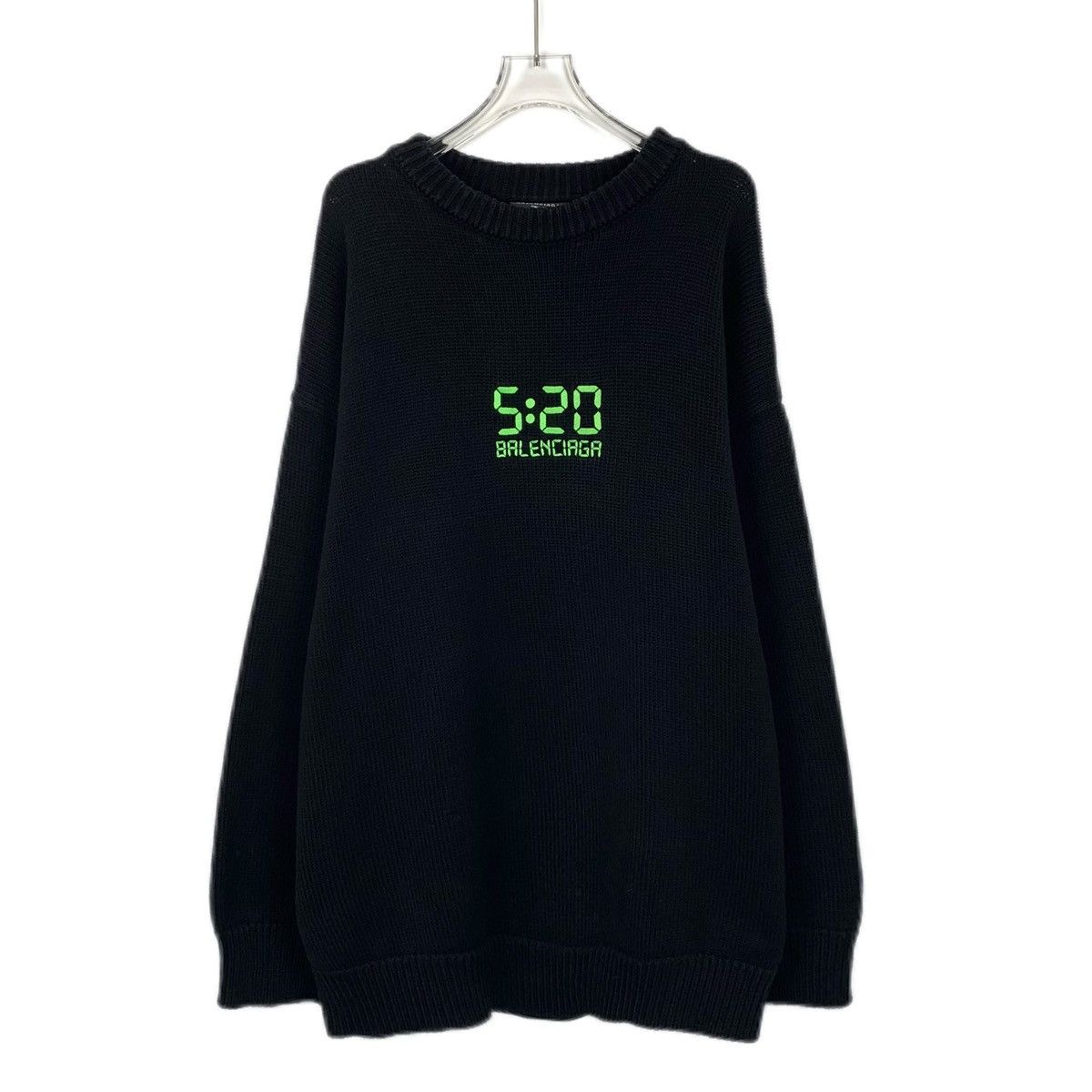 Balenciaga Balenciaga Black Number & Letter Crew Neck Sweatshirt K26WX Size US L / EU 52-54 / 3 - 1 Thumbnail