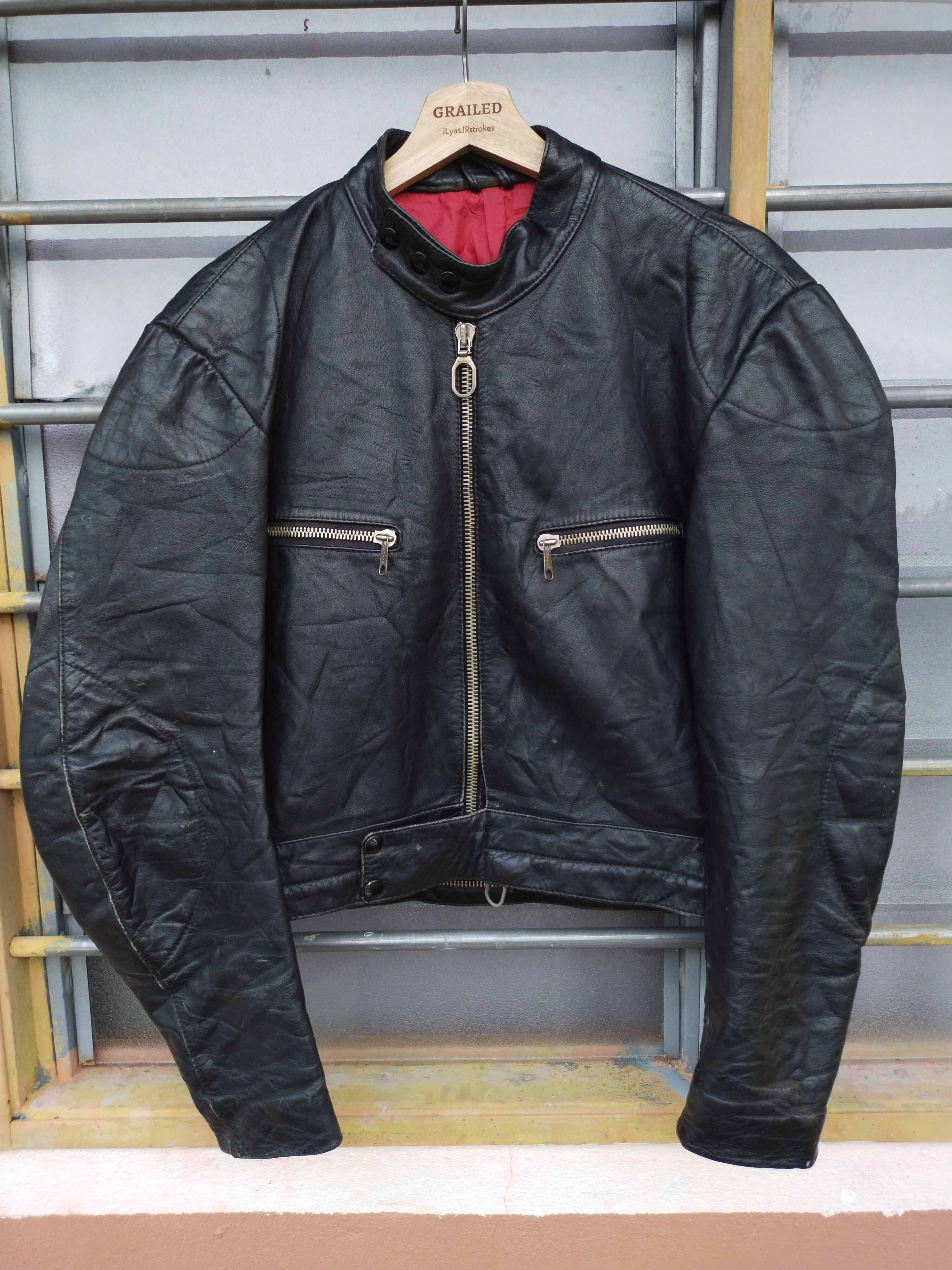 Leather Crazy Vtg Harro Kombi Biker Germany Leather Jacket Schott Size US S / EU 44-46 / 1 - 1 Thumbnail
