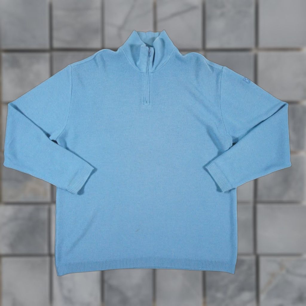 Paul & Shark VINTAGE Paul & Shark Men's Sweater XL Blue 1/4 Zip Pullover Knit Outdoor Casual Size US XL / EU 56 / 4 - 1 Thumbnail