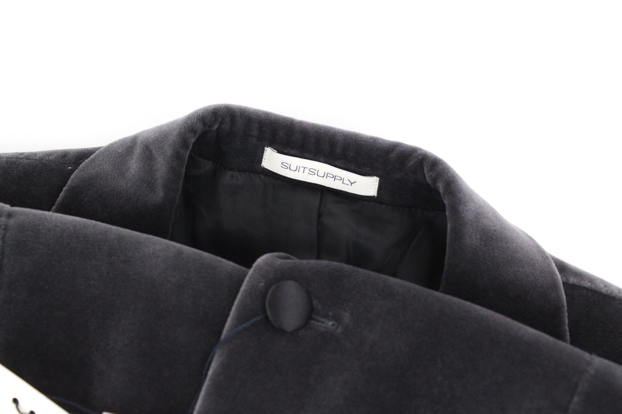 Suitsupply LAZIO TUXEDO UK36R Grey Slim Velvet Peak Blazer 73588 Size 36R - 3 Thumbnail