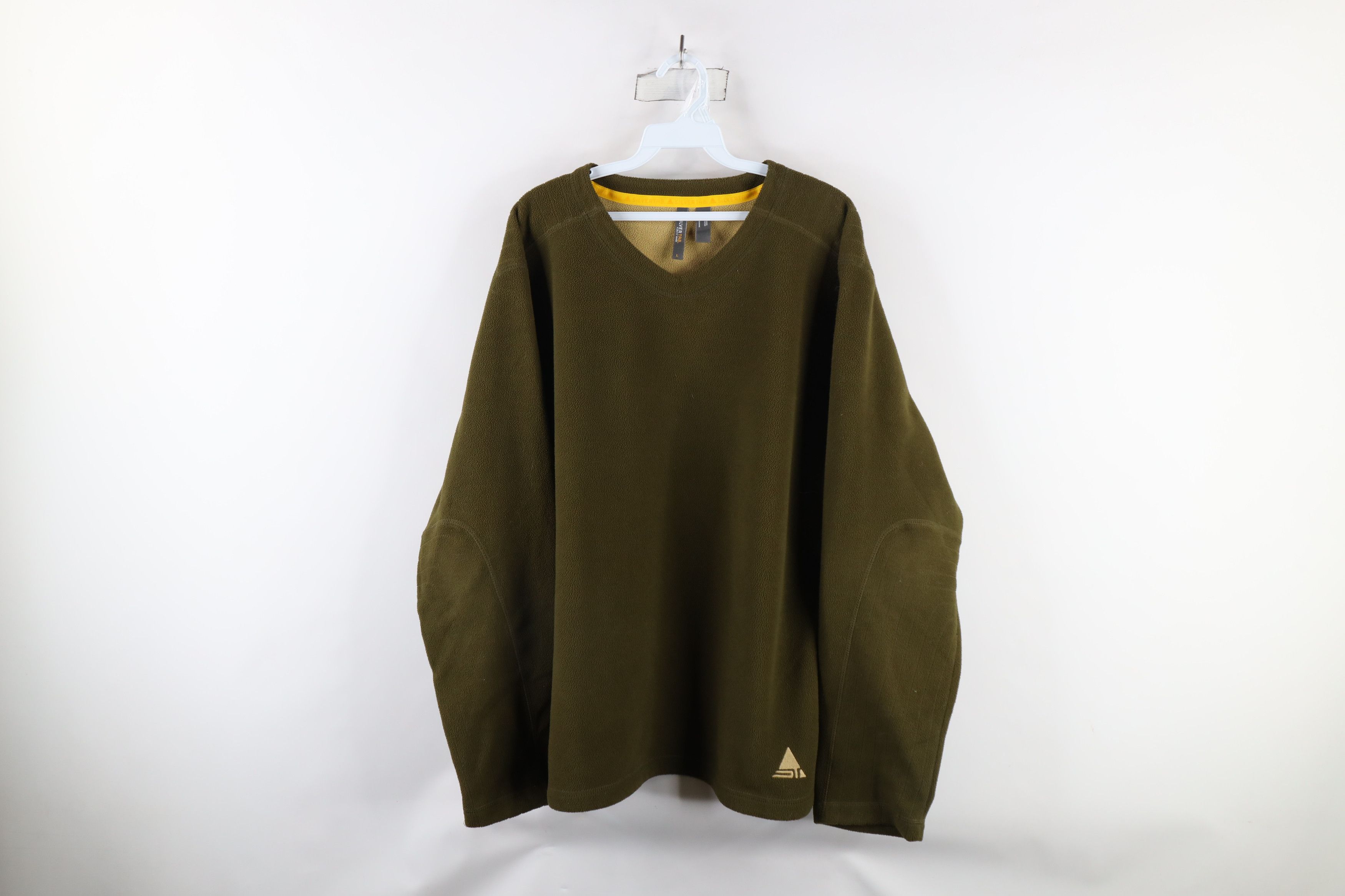 Levi's × Vintage Vintage Y2K 2002 Levis Silvertab V-Neck Sweater Olive Green Size US L / EU 52-54 / 3 - 1 Thumbnail