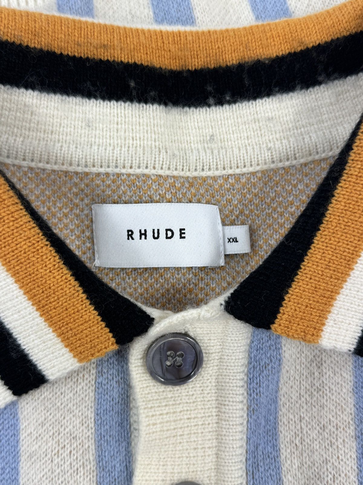 Rhude LOGO PRINT POLO JUMPER Size US XXL / EU 58 / 5 - 3 Thumbnail