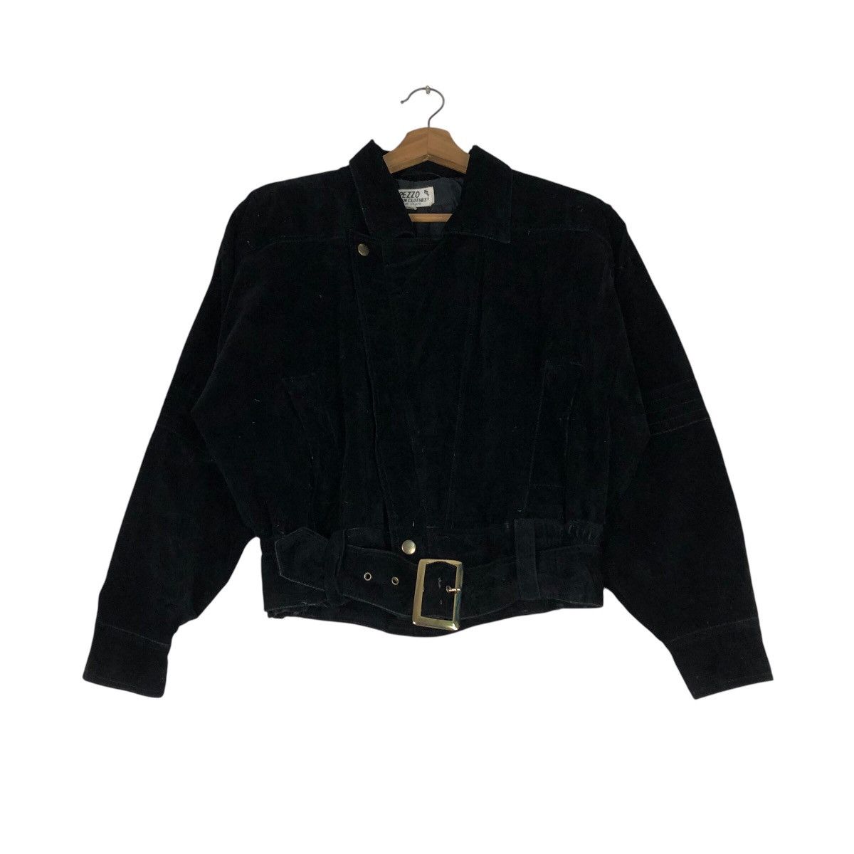 Japanese Brand Vintage Pezzo Design Black Velour Moto Jacket Issey Miyake Size US M / EU 48-50 / 2 - 3 Thumbnail