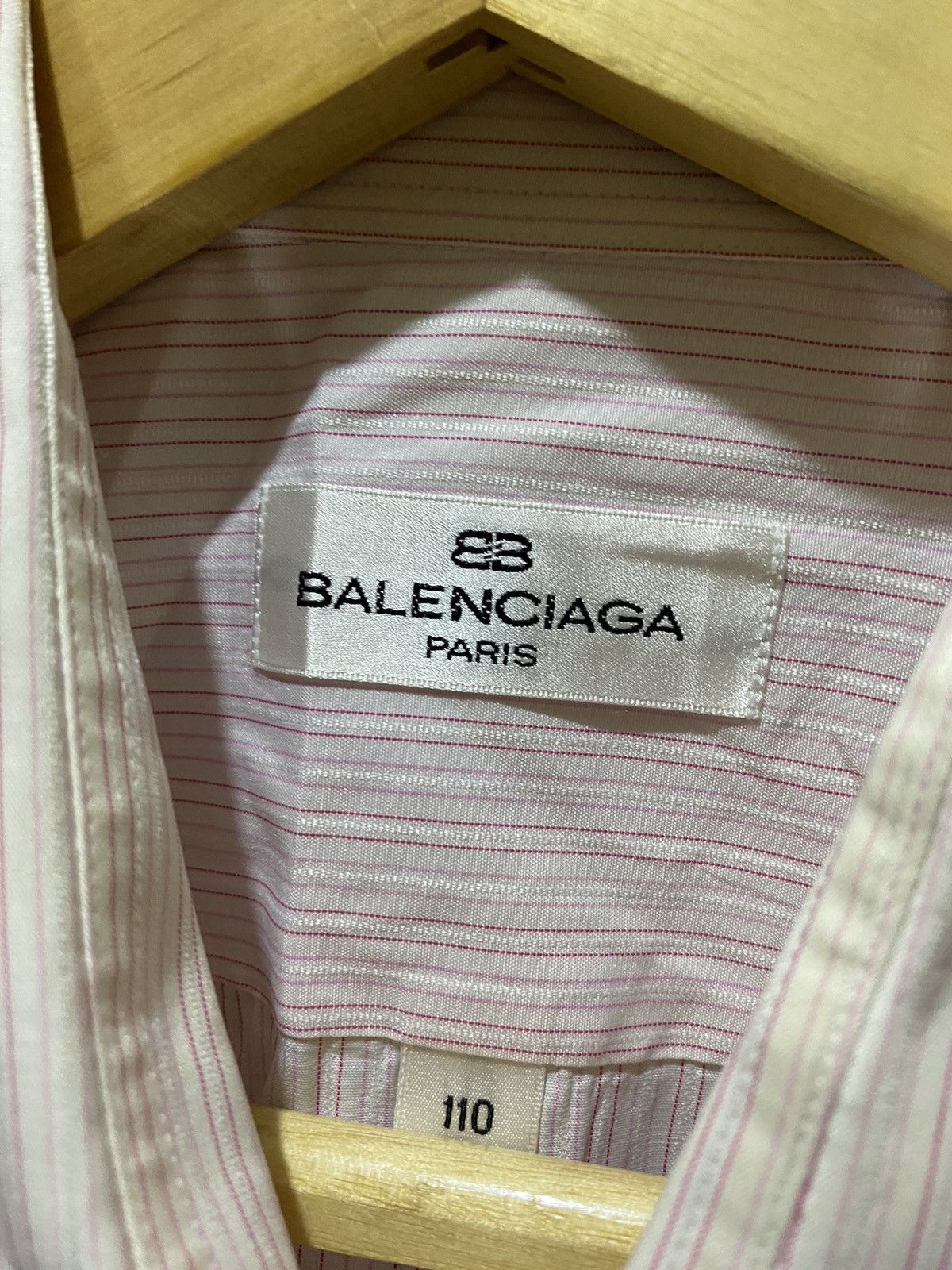 Balenciaga × Vintage Vintage Balenciaga Striped Shirts Size US XL / EU 56 / 4 - 5 Thumbnail