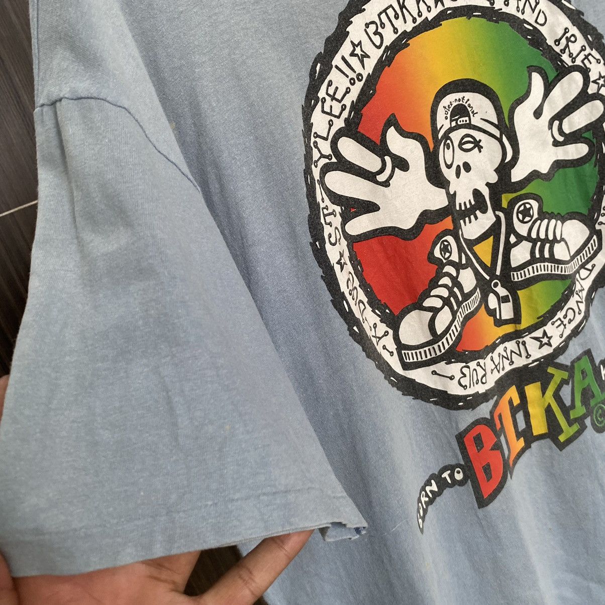 Vintage Thrashed Faded Vintage 90s BTKA London ERD GRUNGE TEE Size US XL / EU 56 / 4 - 3 Thumbnail