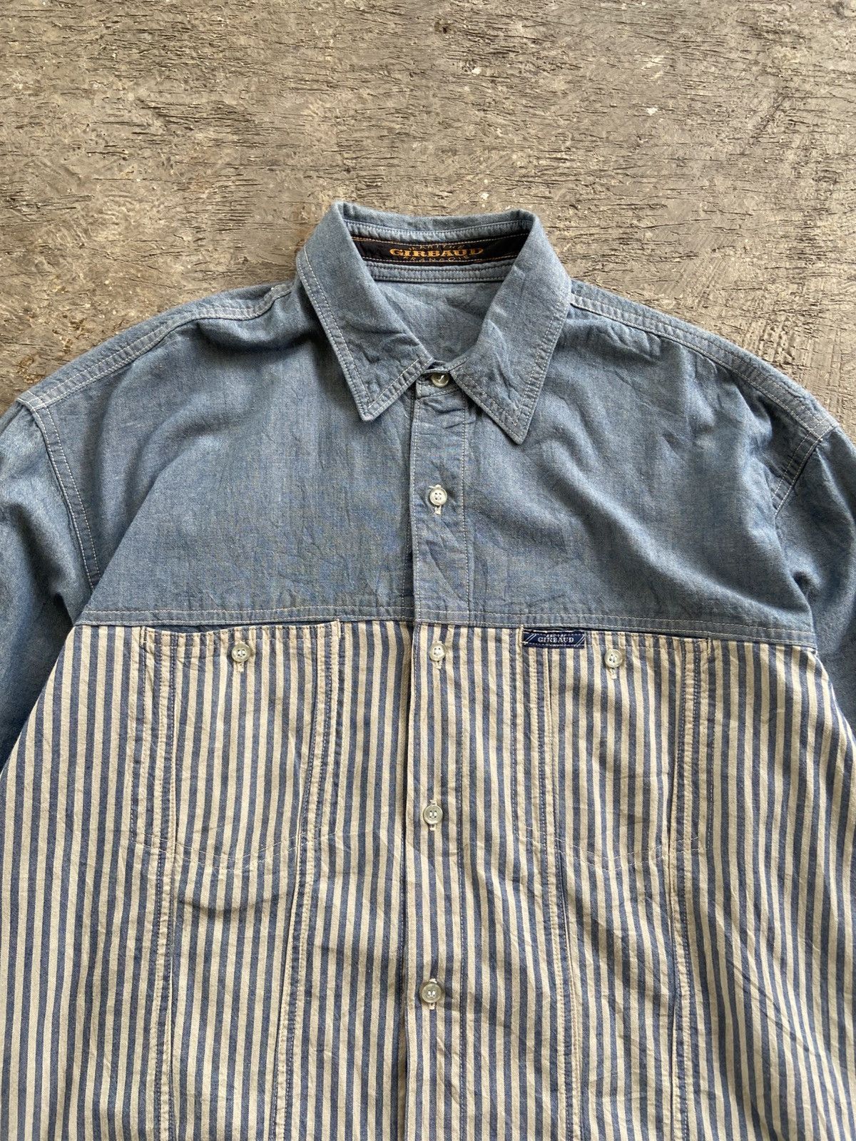 Marithe + Francois Girbaud 1990s Marithe Francois Girbaud - Double Pocket Button Shirt Size US L / EU 52-54 / 3 - 3 Thumbnail
