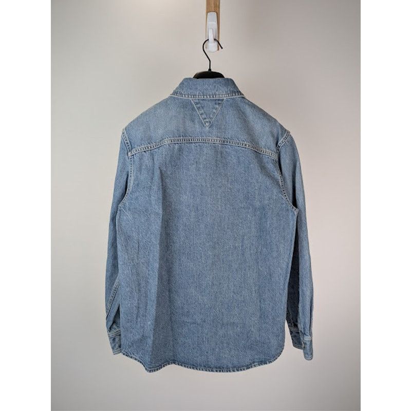 Bottega Veneta o1rshd1 Vintage Indigo Denim Shirt in Mid Blue Size US S / EU 44-46 / 1 - 15 Thumbnail