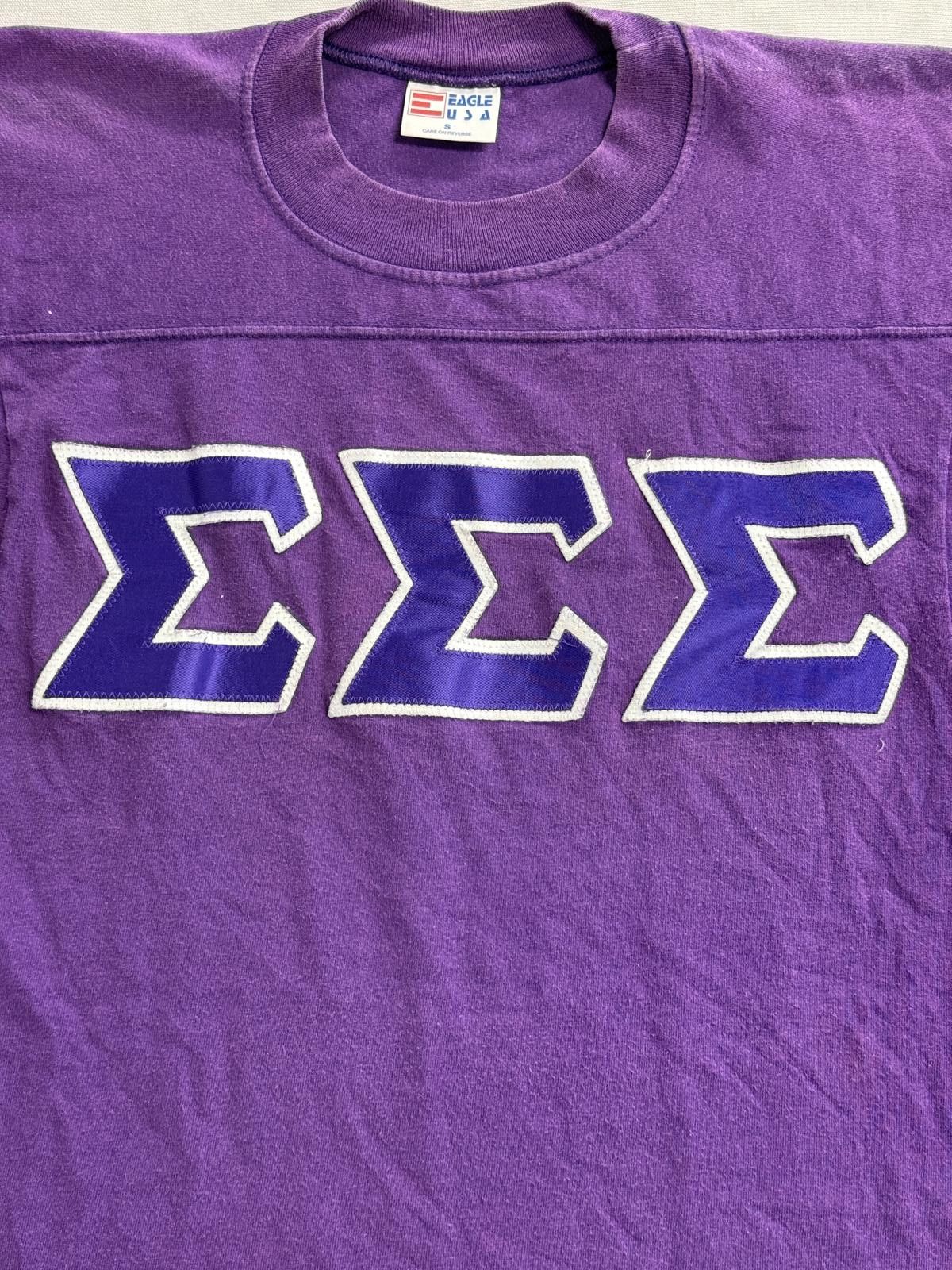 Designer Vintage Tri Sigma Sorority Jersey Sigma Sigma Sigma Purple S Size S / US 4 / IT 40 - 3 Thumbnail