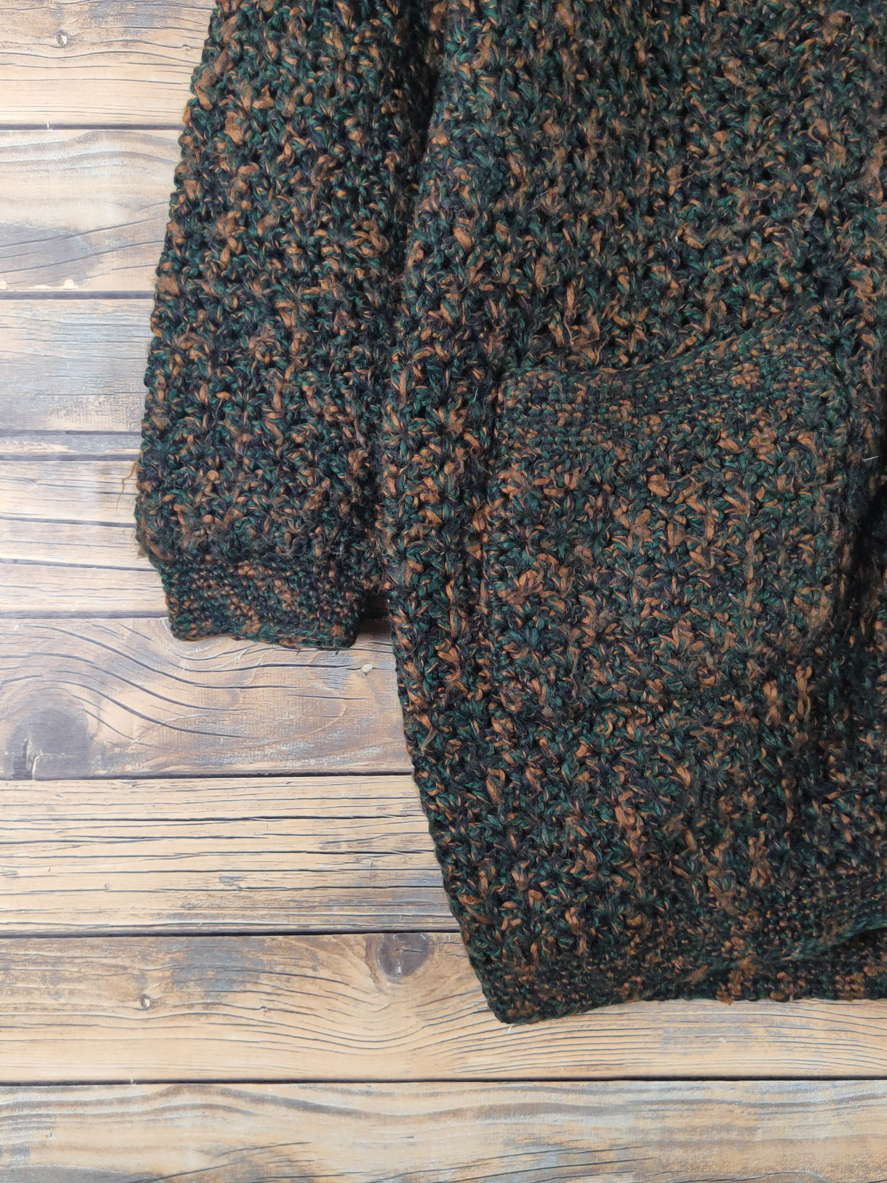 Japanese Brand Japan vintage Green Brown Knitwear cardigan Sweaters #W1777 Size US L / EU 52-54 / 3 - 4 Thumbnail