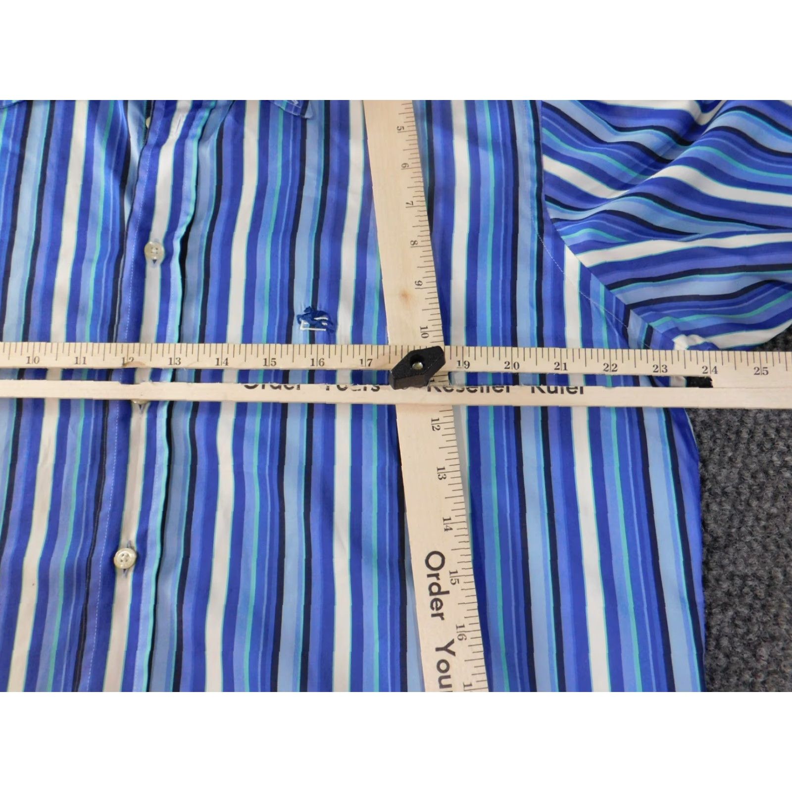 Etro **ETRO Men's Classic Button-Down Blue Striped Shirt Regular Fit** User: ETRO Men's Classic Button-Down Blue Striped Shirt Regular Fit Size 42R - 7 Thumbnail