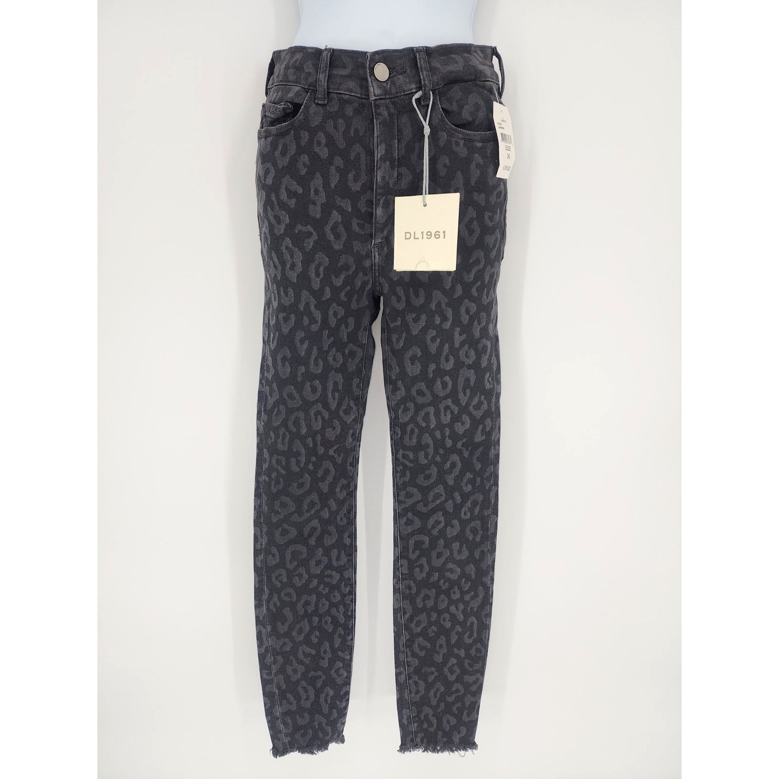 DL1961 DL1961 Farrow Ankle Jeans Black Leopard Print Women's Sz 26 Size 26" / US 2 / IT 38 - 9 Thumbnail