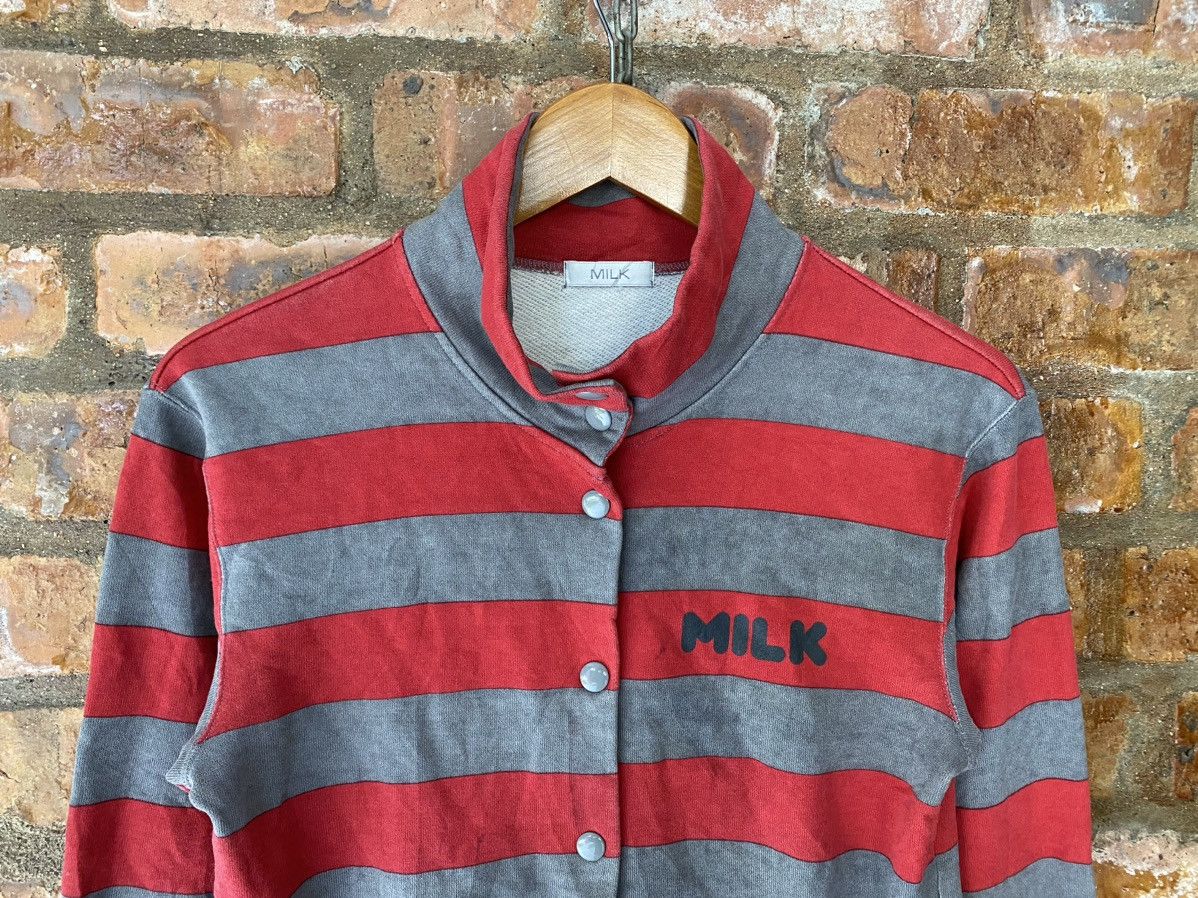 Japanese Brand 90's MILK , MILK BOY punk border shirt Size M / US 6-8 / IT 42-44 - 7 Thumbnail